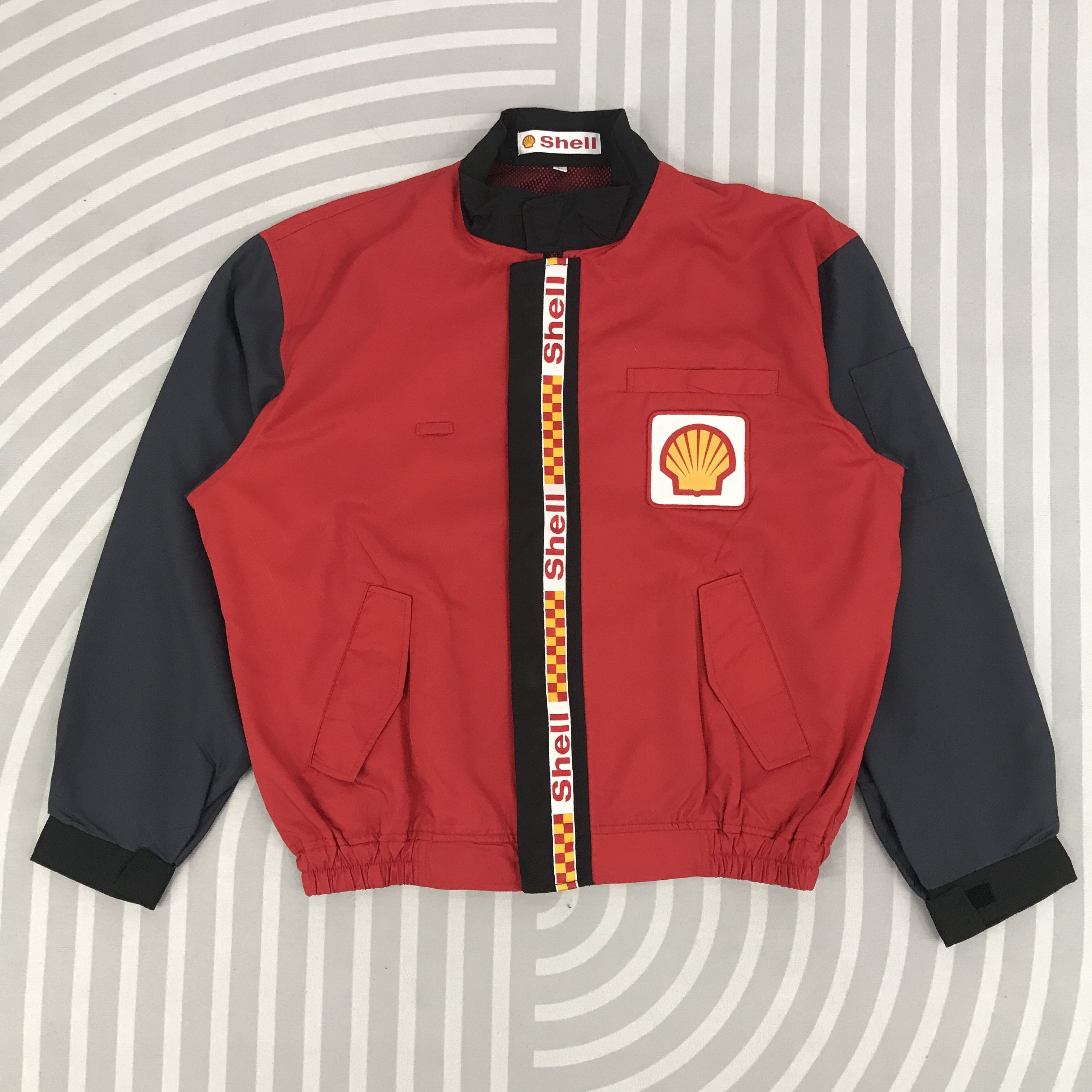 Vintage Shell oil Japan brand racing work Jacket
