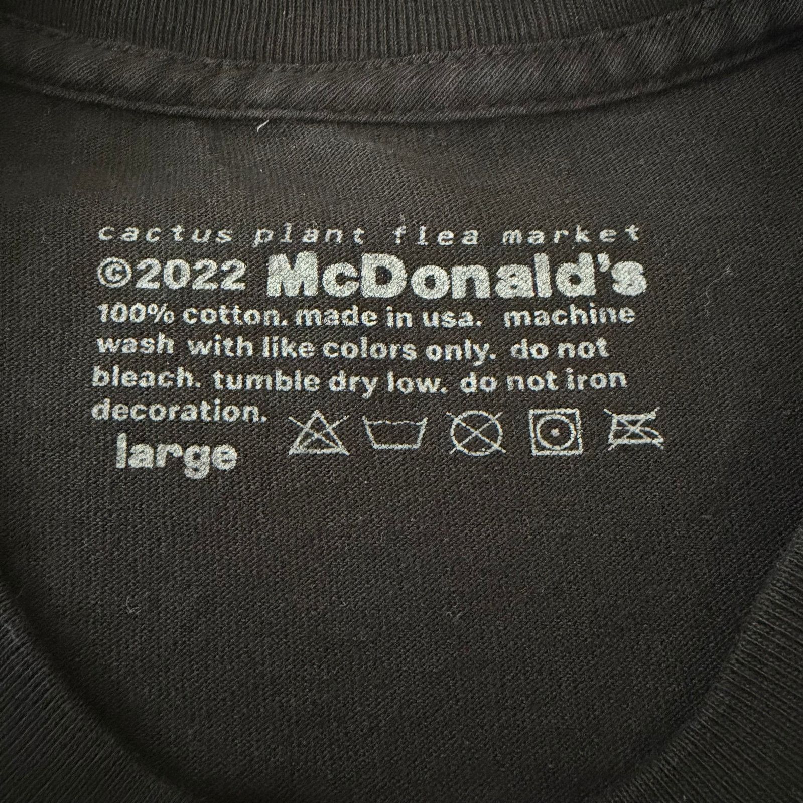 Cactus Plant Flea Market CPFM x McDonald's Cactus Buddy & Friends Tee Black Size L Size US L / EU 52-54 / 3 - 8 Thumbnail