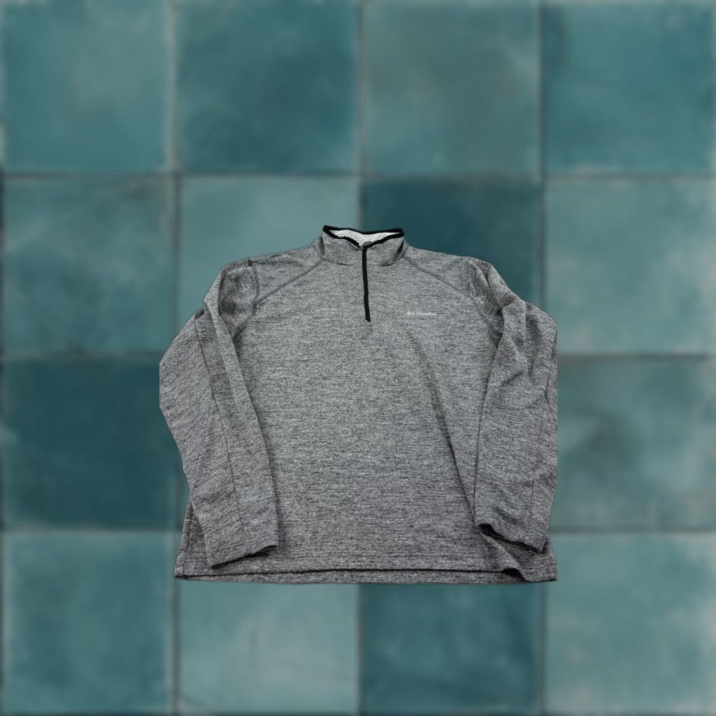 Greats Columbia Sweater Mens XL Gray Activewear 1/4 Zip Mock Neck Pullover Outdoor Casual Fall Winter Mens Size US XL / EU 56 / 4 - 1 Thumbnail