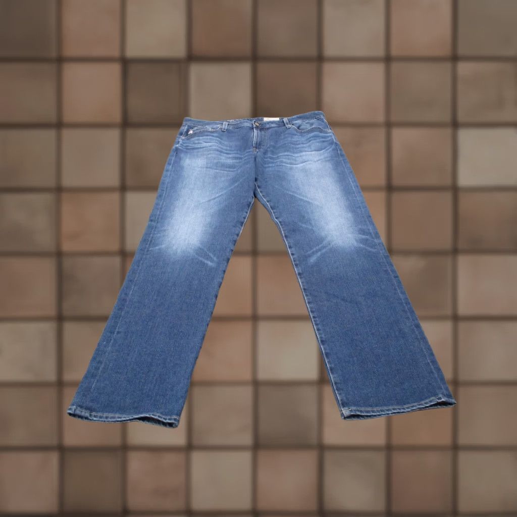 Denime AG Adriano Goldschmied Jeans Men's 38x34 Blue Denim Straight Slim 5-Pocket Tailored The Graduate Tailored Leg Jeans Size US 38 / EU 54 - 1 Thumbnail