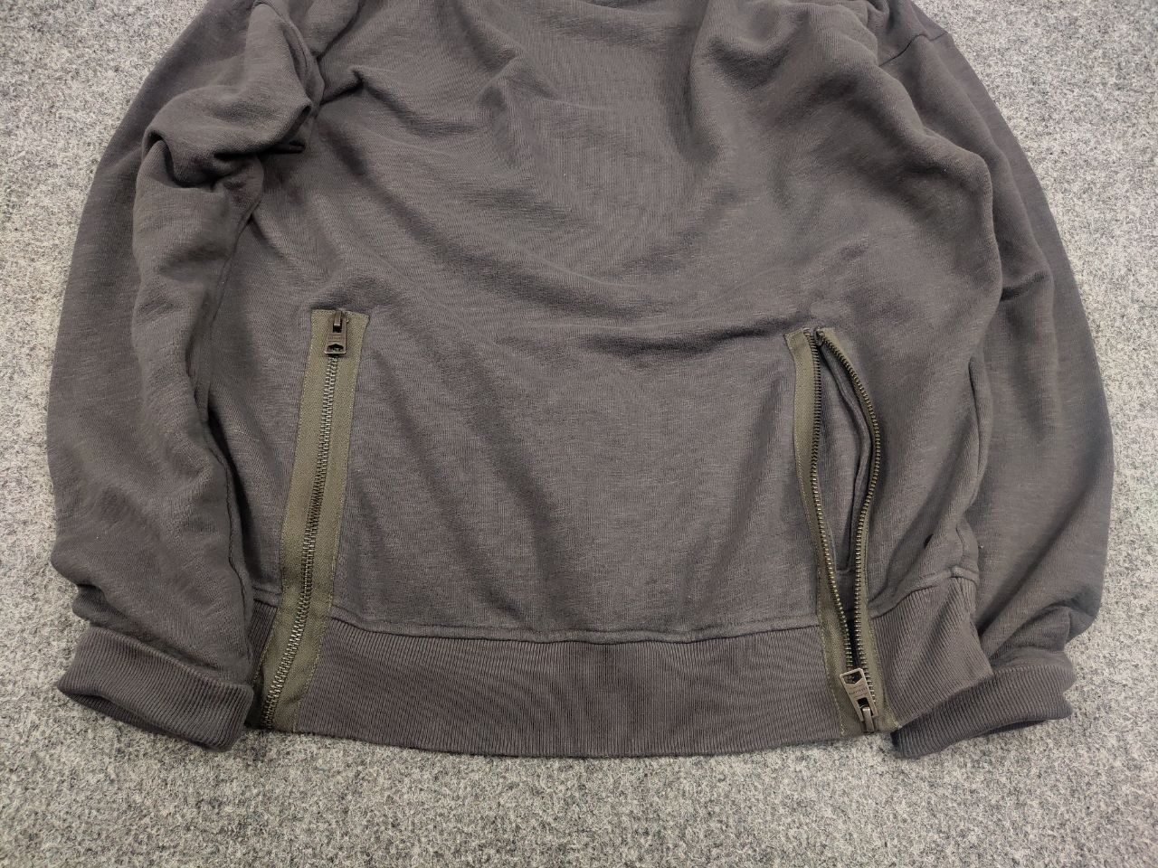 Allsaints Allsaints Rider CrewChek Military Zip Pocket Gray Sweatshirt Size US S / EU 44-46 / 1 - 5 Thumbnail