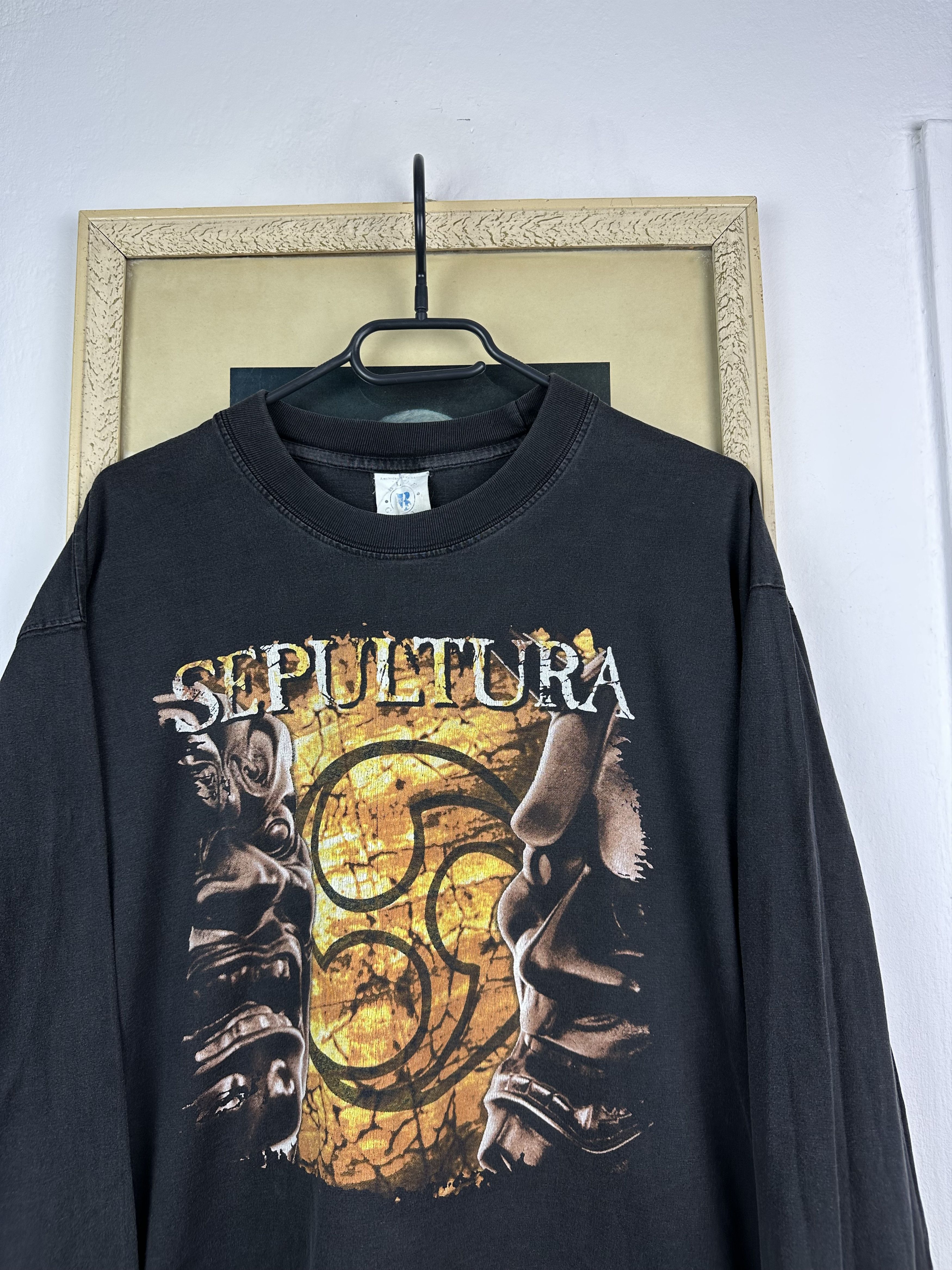 Band Tees Vintage 1998 Sepultura Shirt Band Long Sleeve Tee Rare Hype Size US XL / EU 56 / 4 - 2 Thumbnail