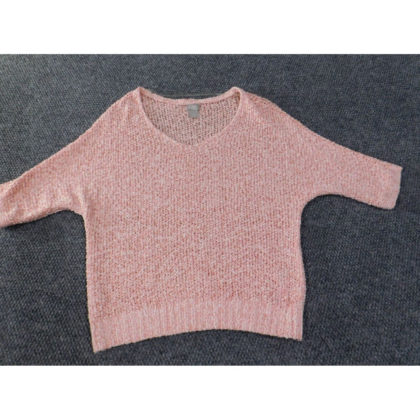 Vintage Chico's Sweater Pullover Knit V-Neck Pink Size 1 Regular Women Modern Stretch Christmas Winter Casual Size XS / US 0-2 / IT 36-38 - 4 Thumbnail