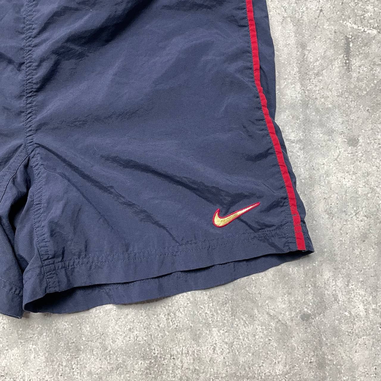 Nike × Vintage Vintage 90s Nike FC Barcelona Soccer Shorts Blue Size M Size US 30 / EU 46 - 6 Thumbnail