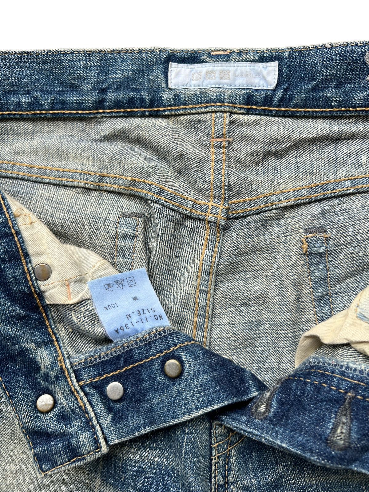Japan Blue DMG Domingo Japan Rusty Ripped Grunge Distressed Rusty Jeans Size US 31 - 11 Thumbnail