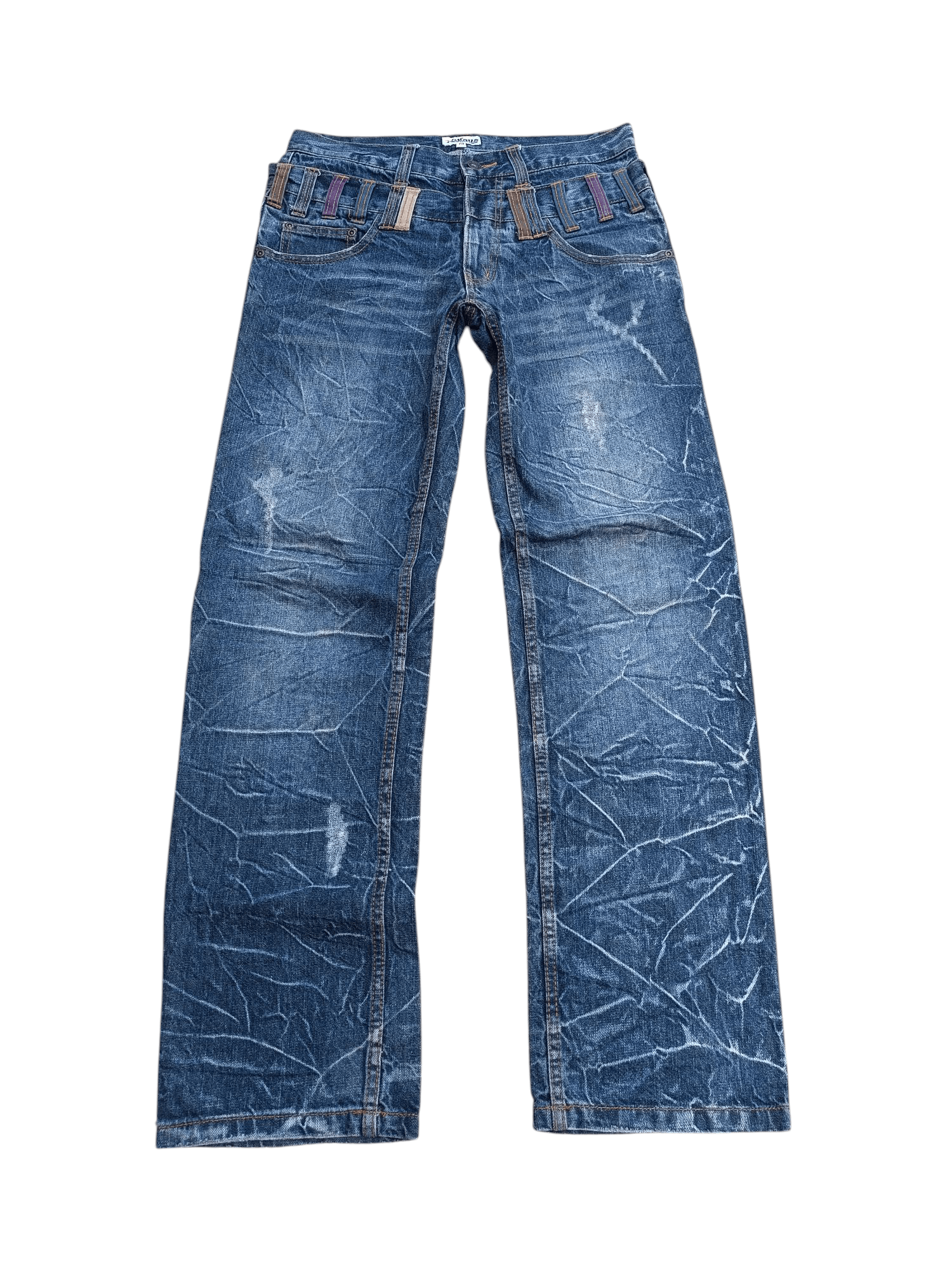 Hysteric Glamour × Japanese Brand × PPFM SICK🔥Nylaus Double Waist Distressed Denim E265 Size US 30 / EU 46 - 1 Thumbnail