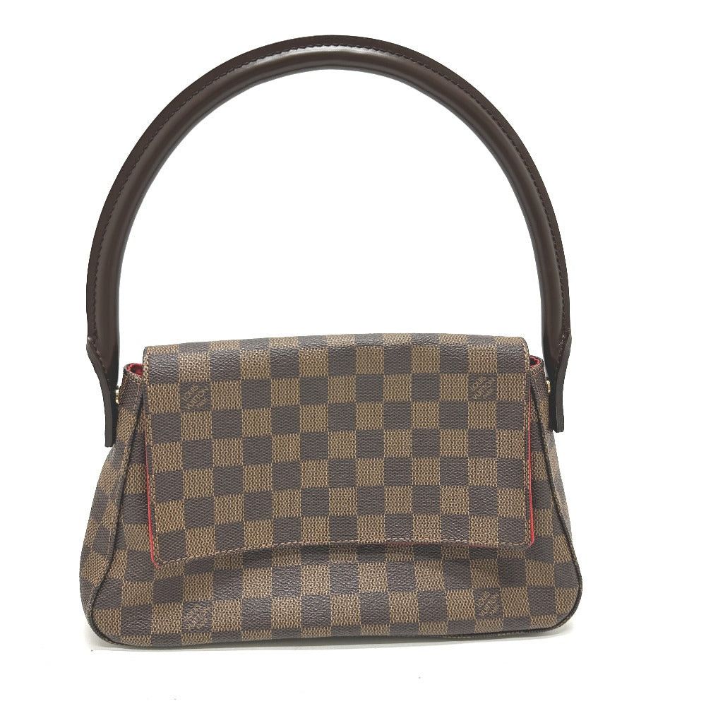 Louis Vuitton N51158 Damier Mini-Looping Spo Special Order Shoulder Bag Briefcase Tote Canvas Women Ebenu. Brown