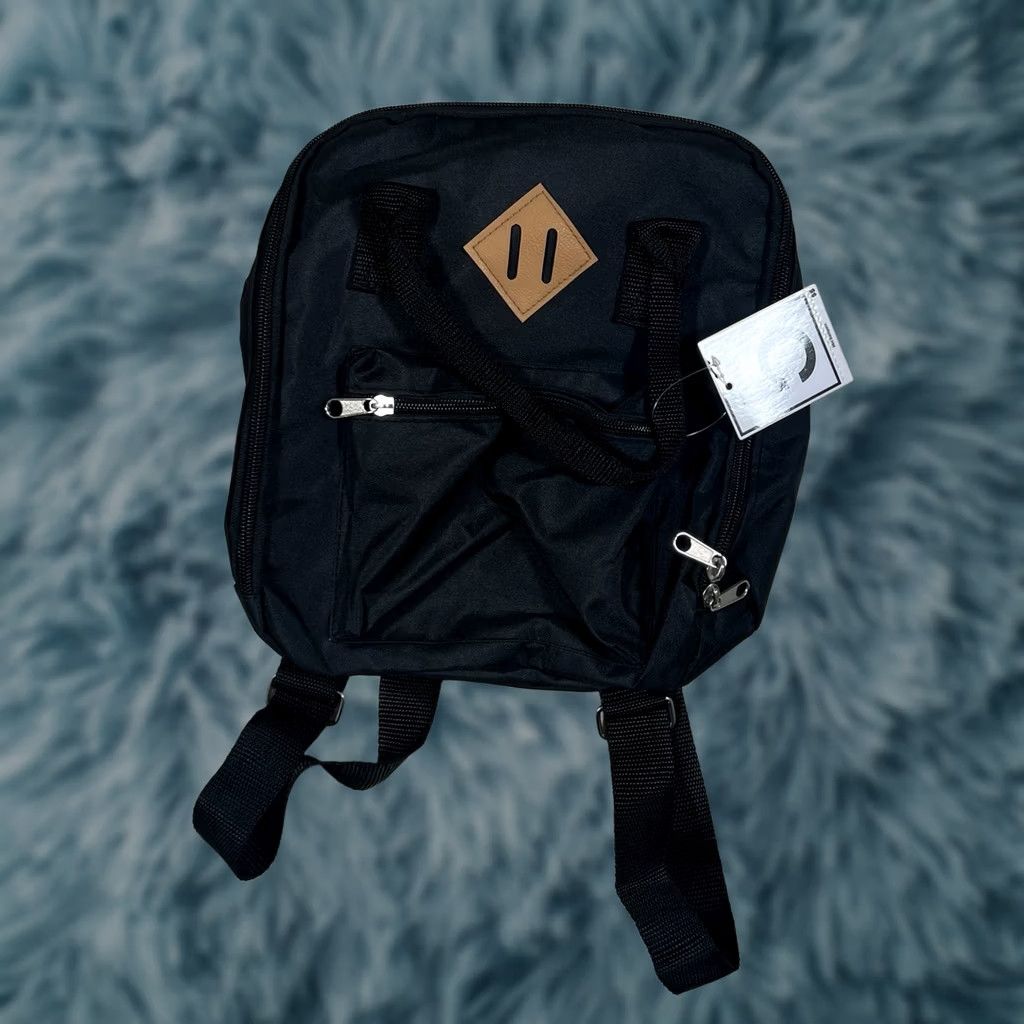 Vintage Style 5 Mini Backpack Book Bag NWT Black Polyester Women Backpack Mini Bag Size ONE SIZE - 1 Thumbnail