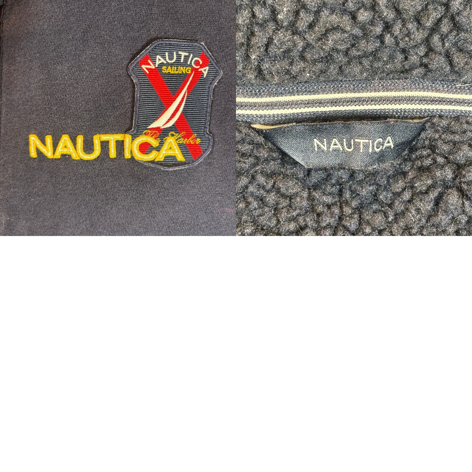 Nautica Nautica Full Zip Hoodie Sweatshirt XL Unisex Adults Blue Red Sherpa Lined Fleece Logo 90s Classic Signature Hoodie Size US XL / EU 56 / 4 - 9 Thumbnail