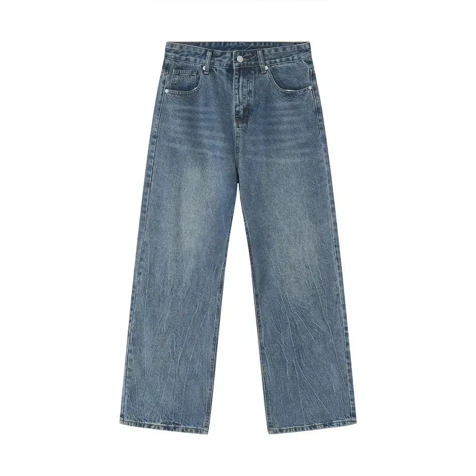 Japanese Brand Retro straight leg loose ripped jeans Size US 32 / EU 48 - 6 Thumbnail