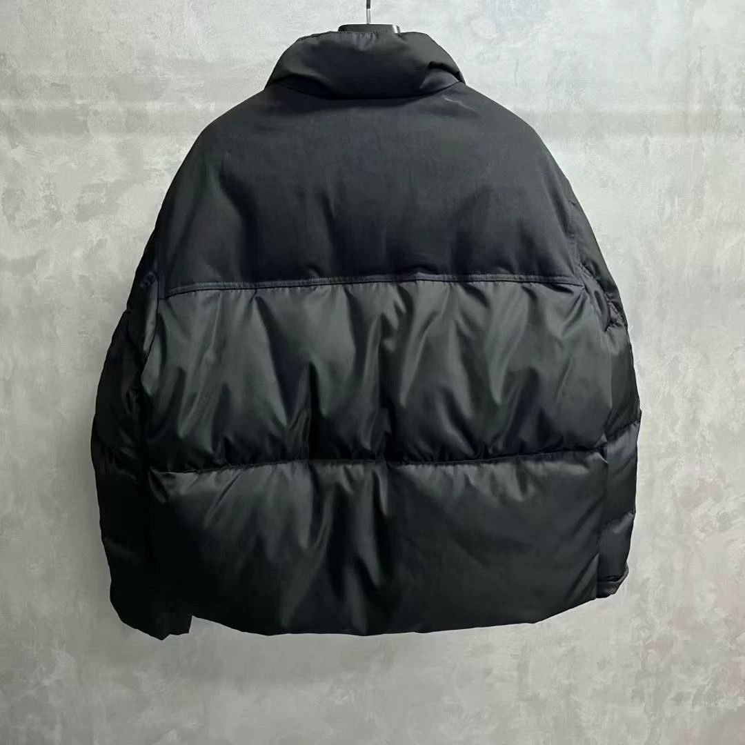 Prada prada black fitted cropped puffer jacket Size US XL / EU 56 / 4 - 2 Thumbnail