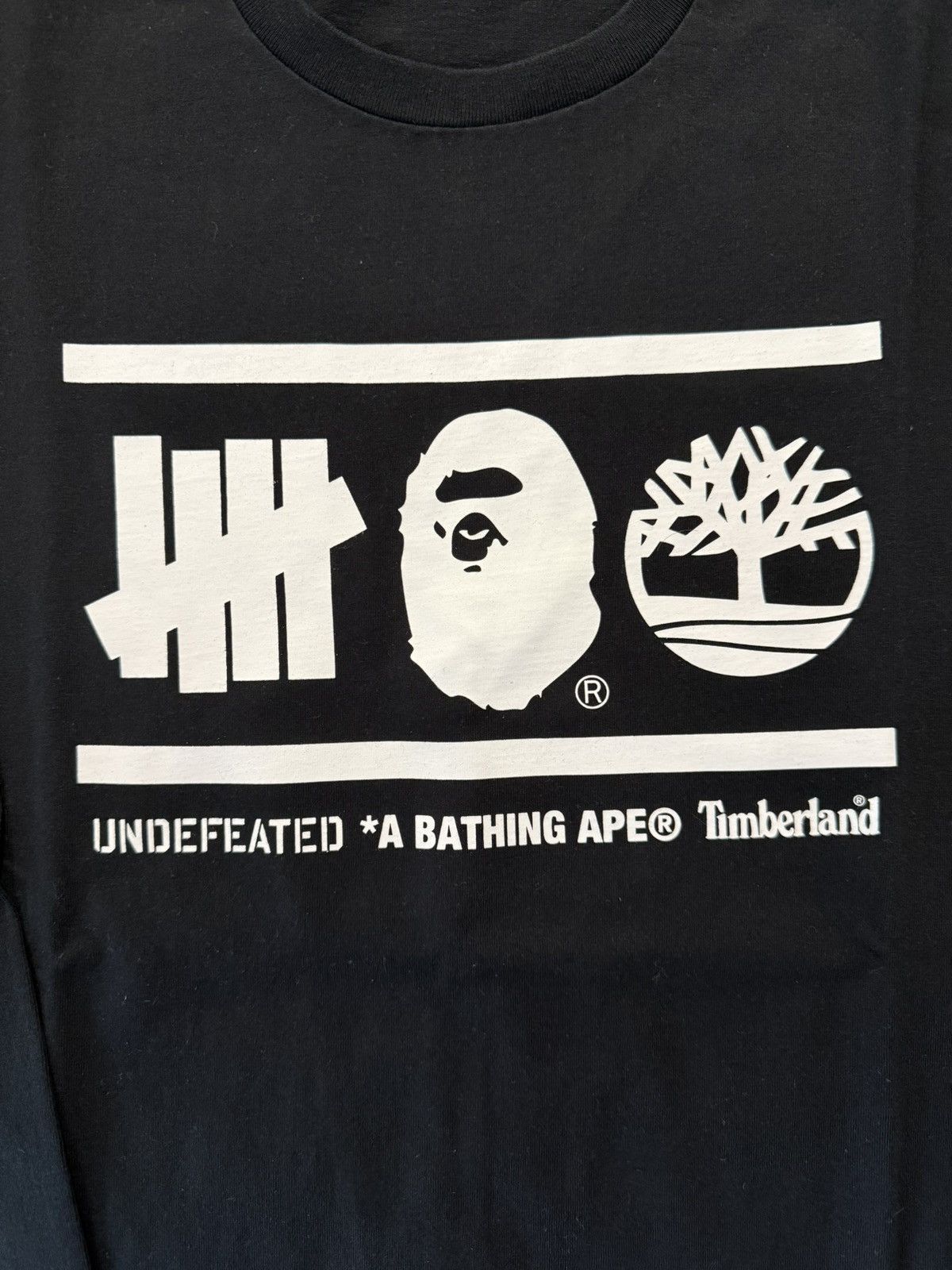 Bape × Timberland × Undefeated Bape x Undefeated x Timberland L/S Tee Black Size US XXL / EU 58 / 5 - 2 Thumbnail
