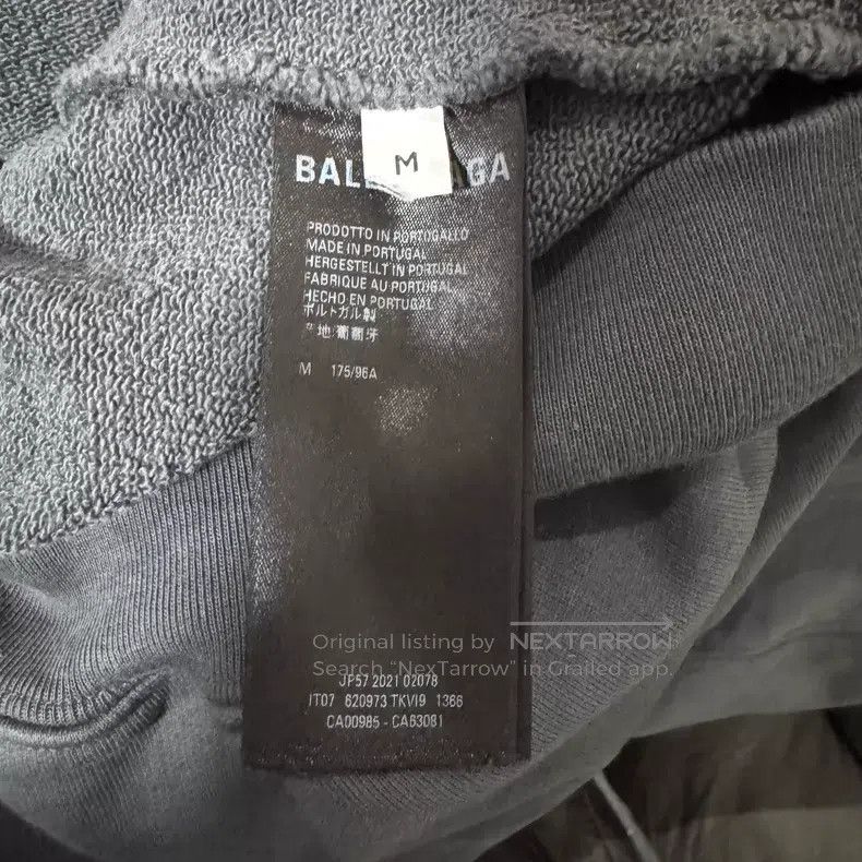 Balenciaga Balenciaga Logo Printed Hooded Long Sleeve Sweatshirt Size US M / EU 48-50 / 2 - 7 Thumbnail
