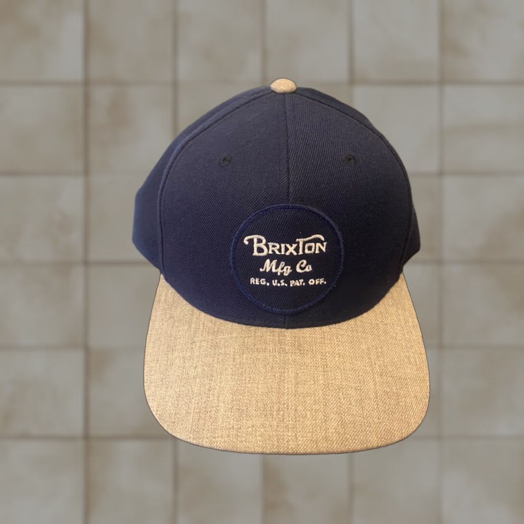 Brixton Brixton Hat Cap Snapback Black Round Circle Logo gray Bill One Size Adjustable Men Baseball Cap Blue Size ONE SIZE - 1 Thumbnail