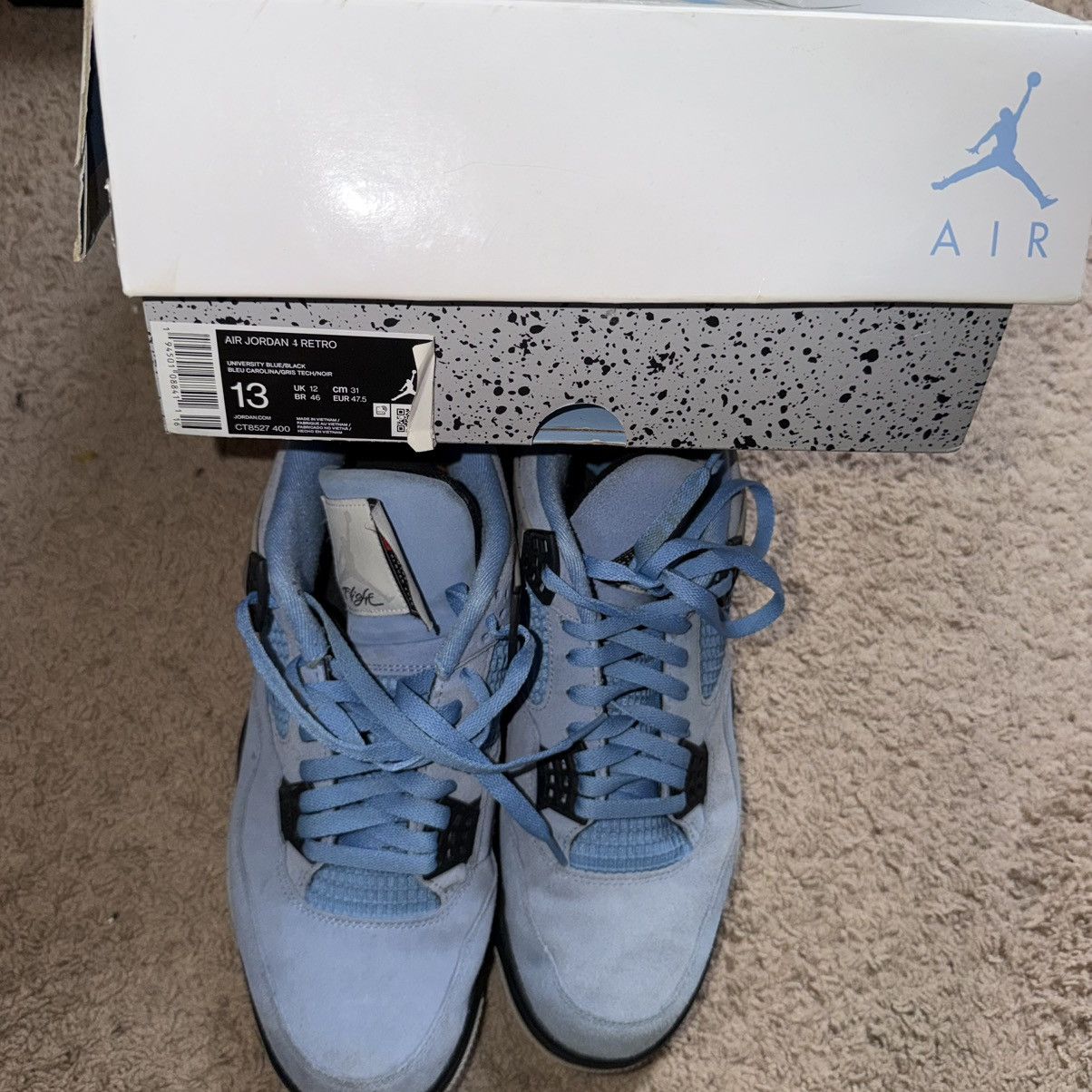 Jordan Brand Jordan 4 Retro University Blue Size US 13 / EU 46 - 9 Thumbnail