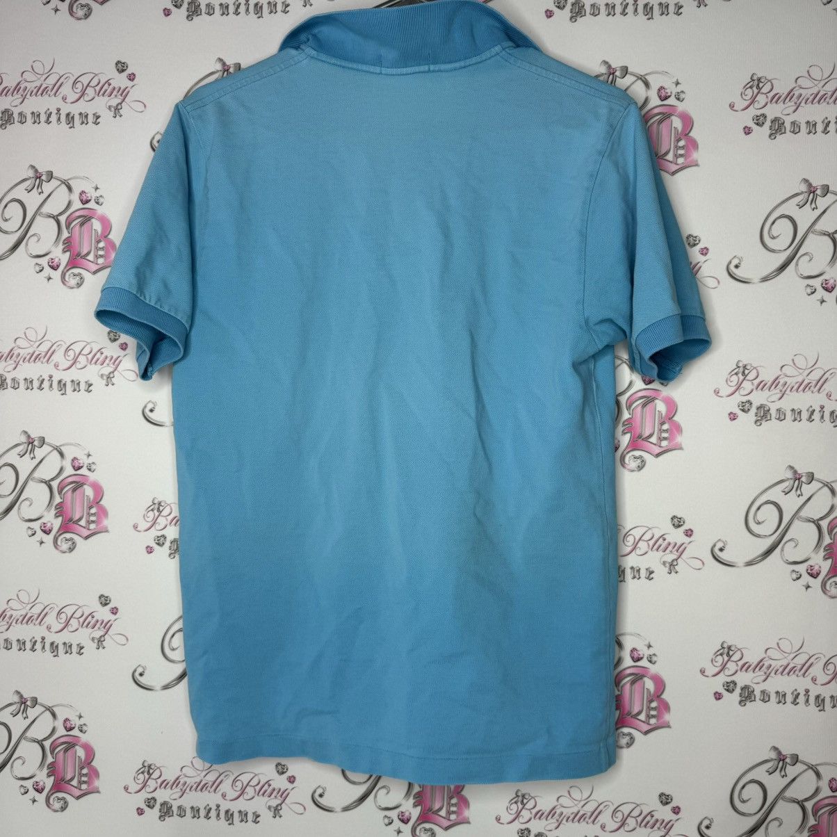 Yves Saint Laurent YSL collared shirt tshirt blue with ysl white embroidery Size US L / EU 52-54 / 3 - 2 Thumbnail
