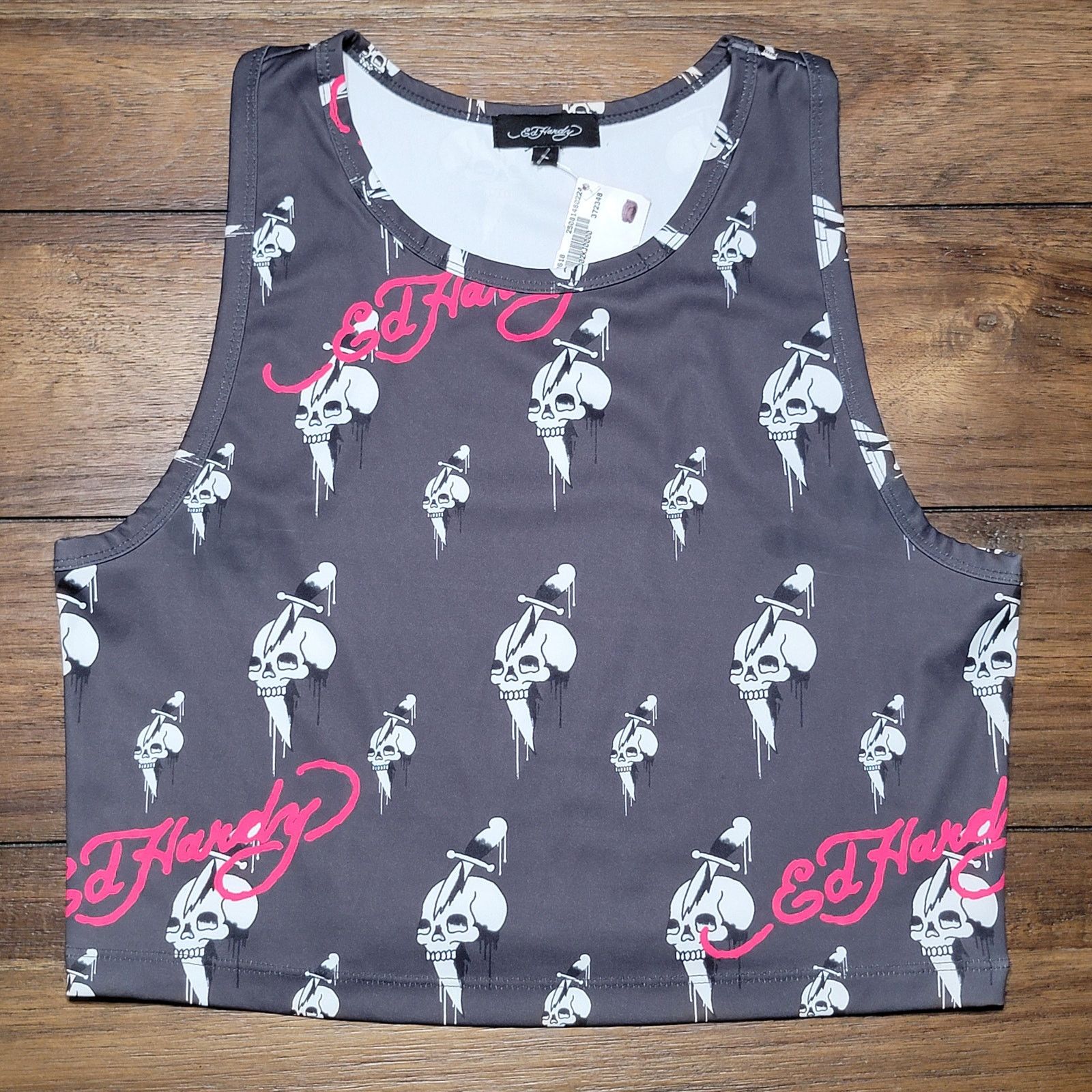 Ed Hardy Ed Hardy Crop Tank Top w/ Skulls & Daggers - Adult XS NWT Size XS / US 0-2 / IT 36-38 - 1 Thumbnail