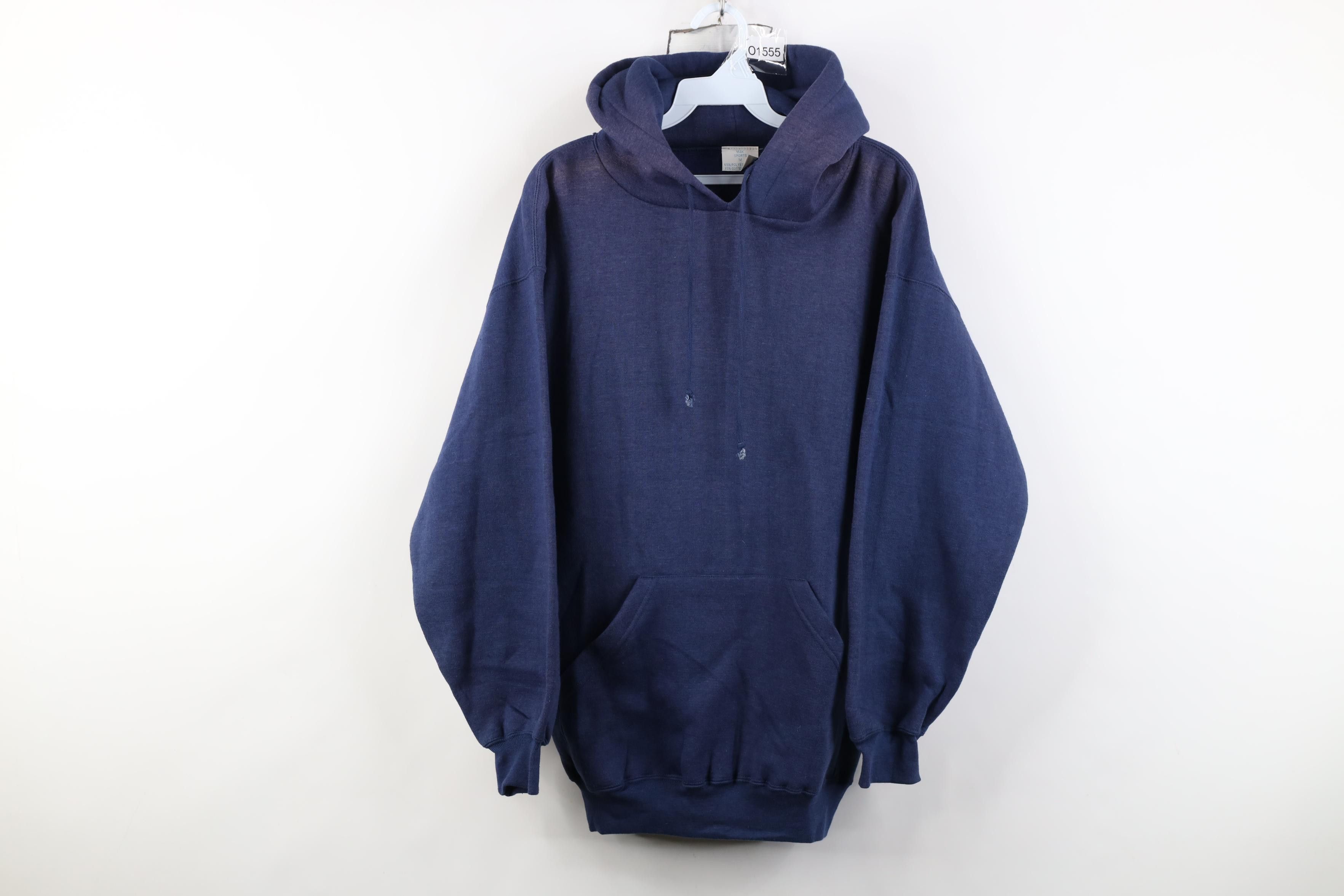 Vintage Deadstock Vintage 90s Streetwear Blank Heavyweight Hoodie Size US M / EU 48-50 / 2 - 1 Thumbnail