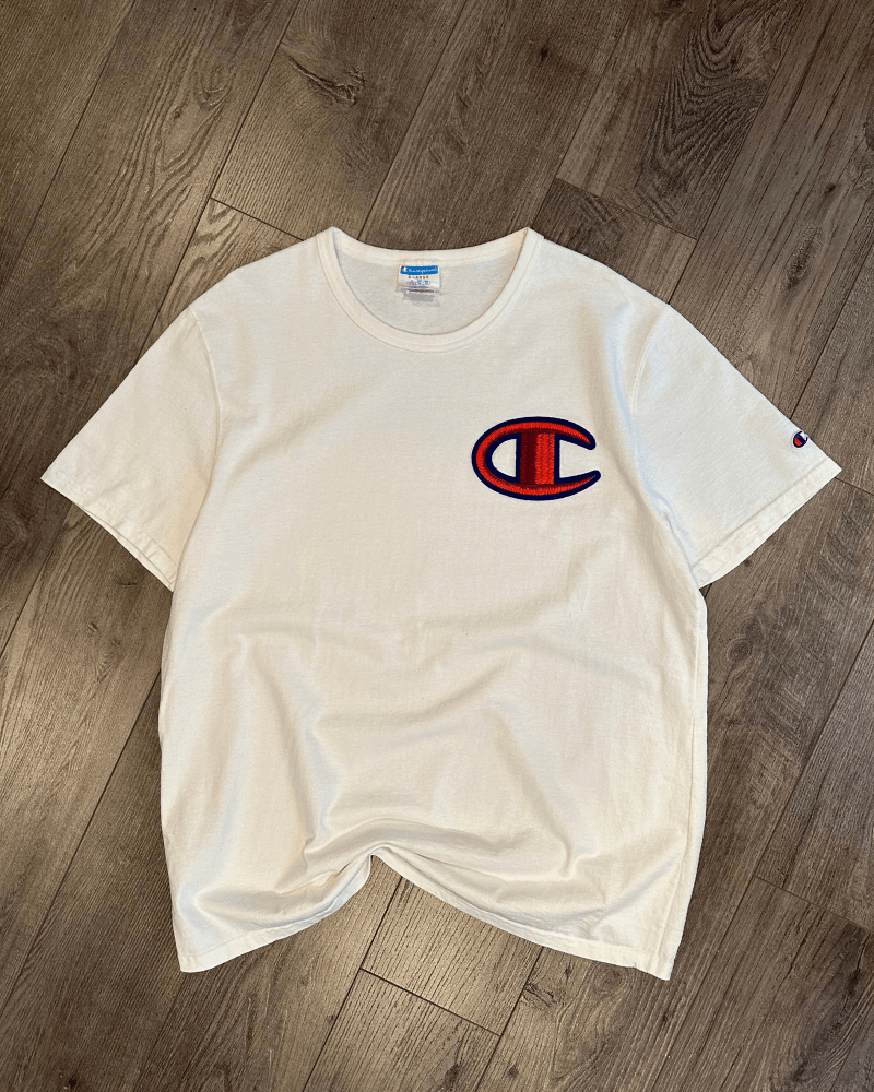 Champion × Vintage Champion Big Logo Men's White T-Shirt - Size XL Size US XL / EU 56 / 4 - 1 Thumbnail