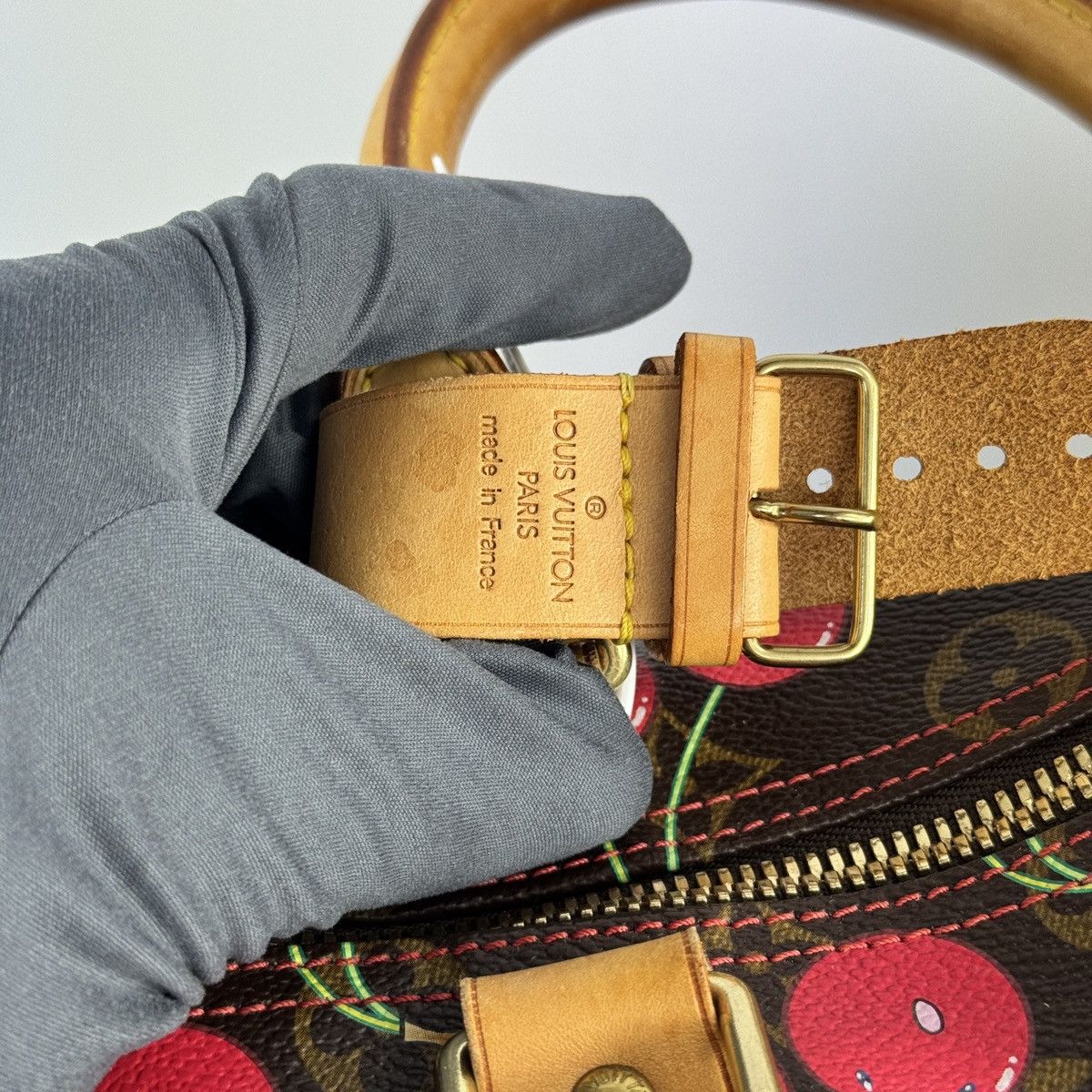 Louis Vuitton × Takashi Murakami 2005 CERISES CHERRY MONOGRAM 45 KEEPALL DUFFLE BAG Size ONE SIZE - 18 Thumbnail