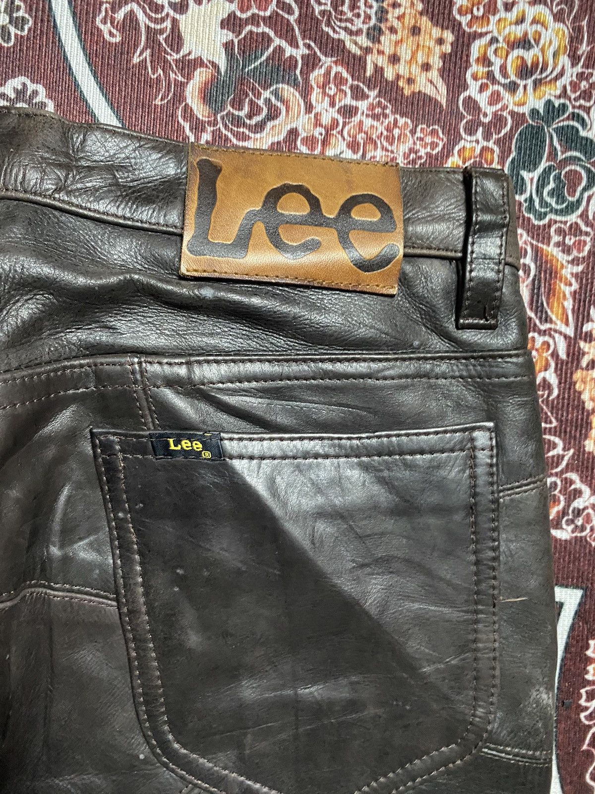 Lee Vintage Lee Patches Leather Pants Size US 32 / EU 48 - 6 Thumbnail