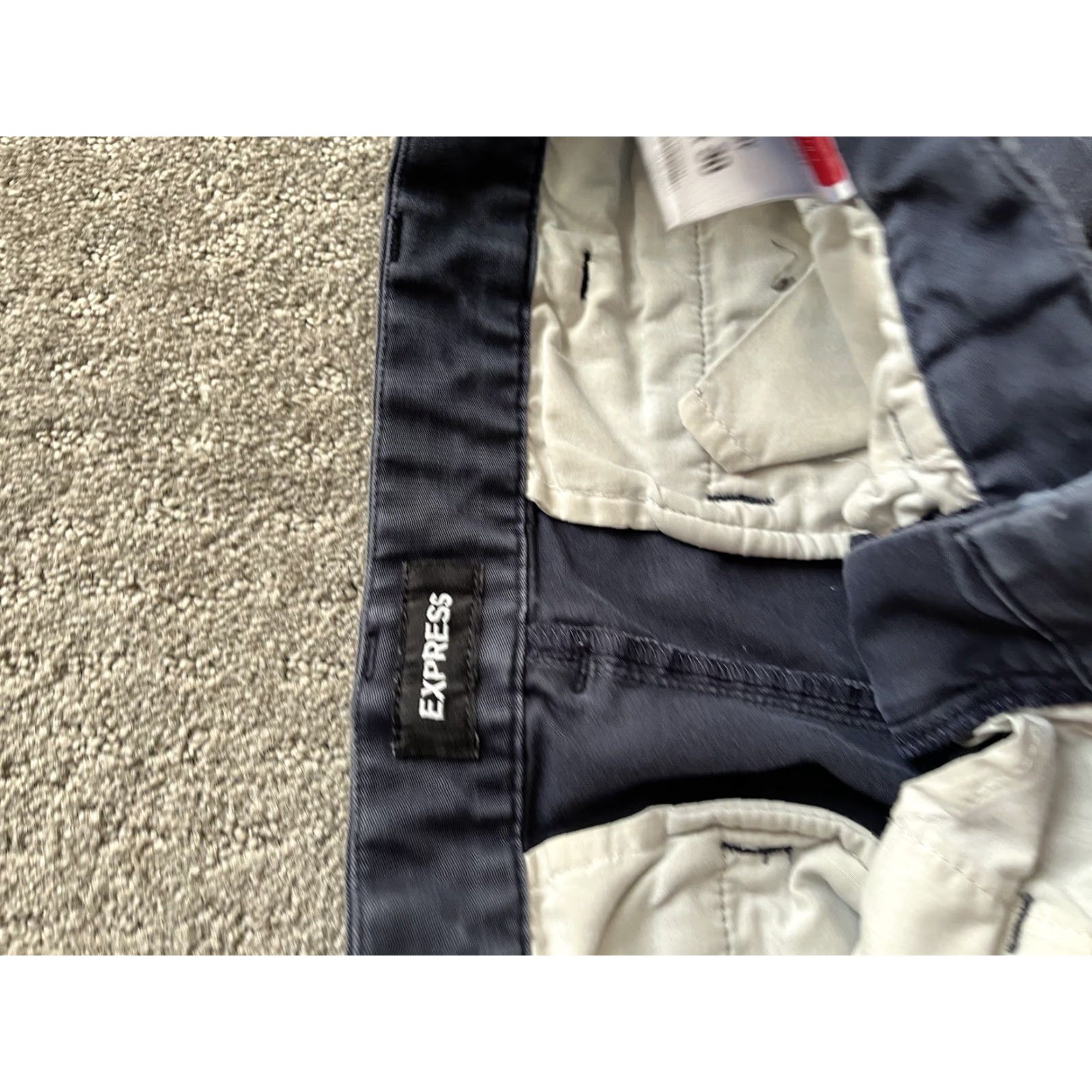 Express Express Men's Comfort Pants 30x30 Skinny Navy Blue Casual Workwear Size US 30 / EU 46 - 5 Thumbnail