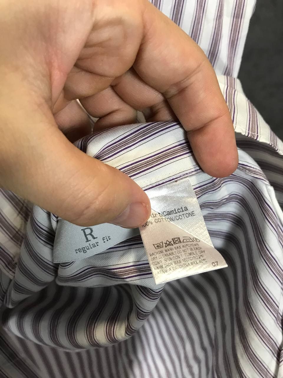 Ermenegildo Zegna Ermenegildo Zegna luxury designer striped shirt Size US XL / EU 56 / 4 - 5 Thumbnail