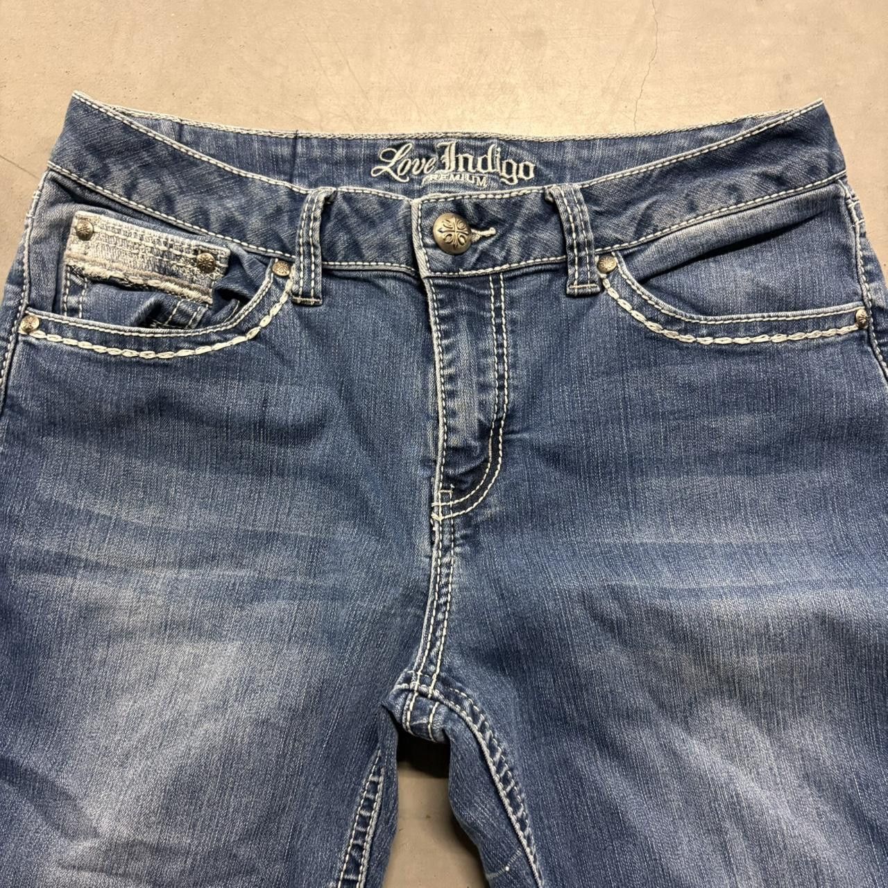 Vintage Crazy Vintage Y2K/2000s Flare Grunge Streetwear Style Dark Wash Denim Jeans! Size US 28 / EU 44 - 2 Thumbnail