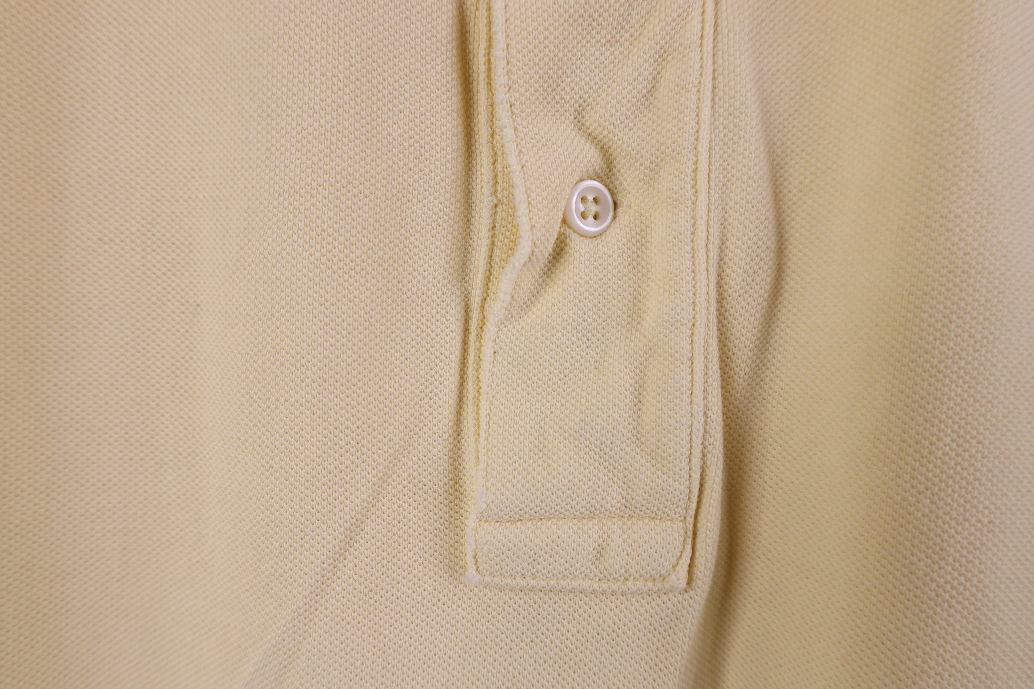 Ralph Lauren Vintage 90s Ralph Lauren Pique Cotton Golf Polo Shirt Yellow Size US L / EU 52-54 / 3 - 11 Thumbnail