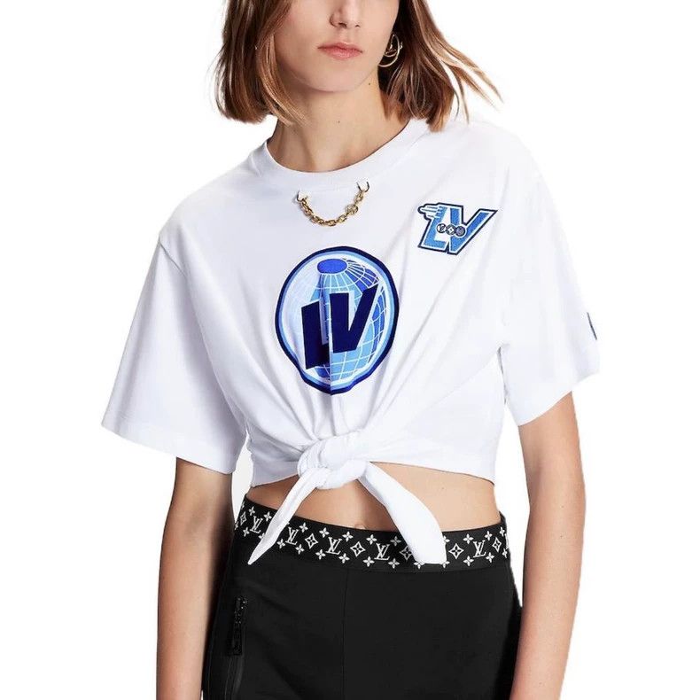 Louis Vuitton Louis Vuitton Earth Embroidered Letter Short Sleeve 2502-Ne Size XS / US 0-2 / IT 36-38 - 1 Thumbnail