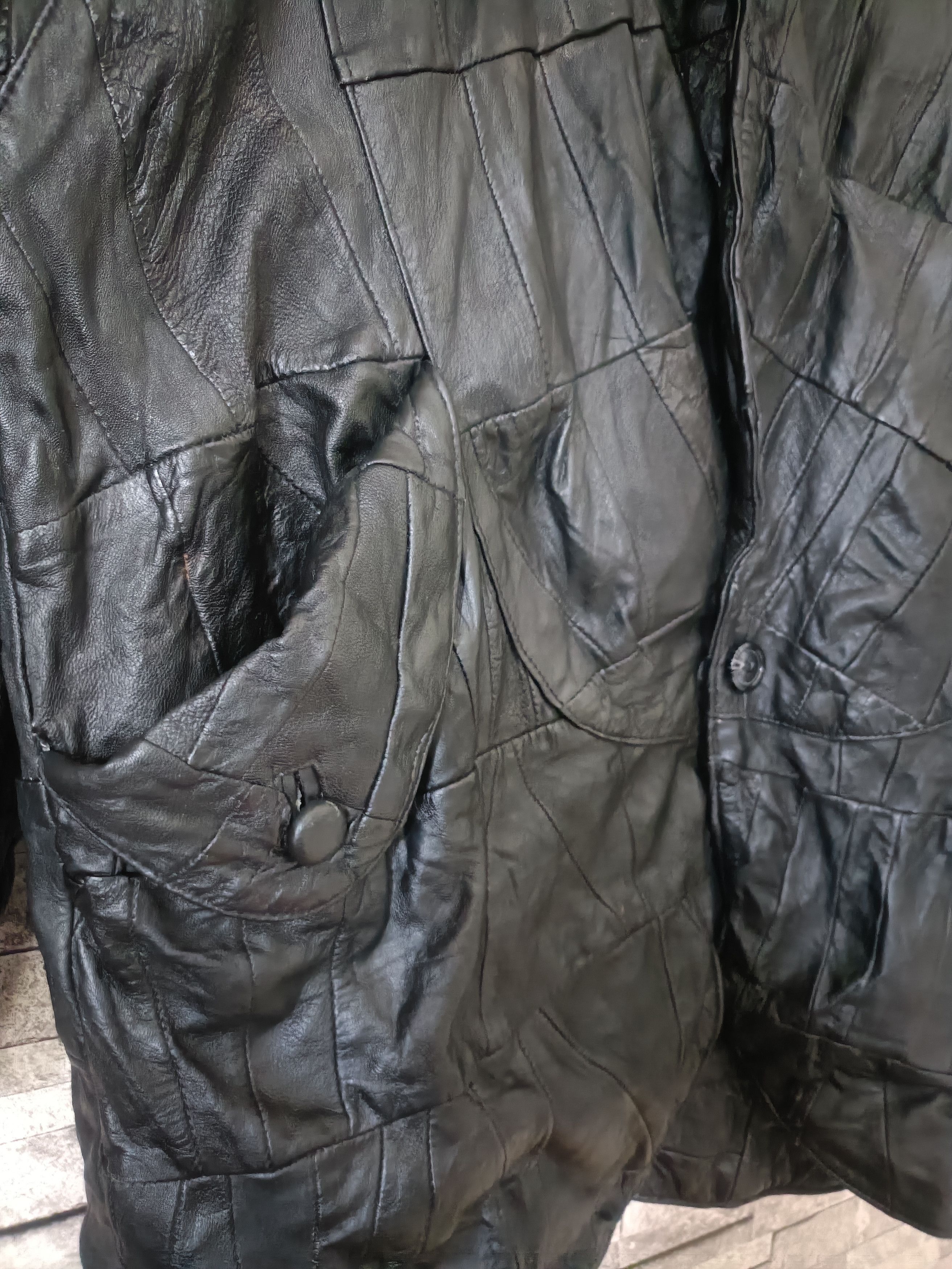 Vintage Vintage scraps cowhide leather jacket with fireman clasp Size US XL / EU 56 / 4 - 2 Thumbnail