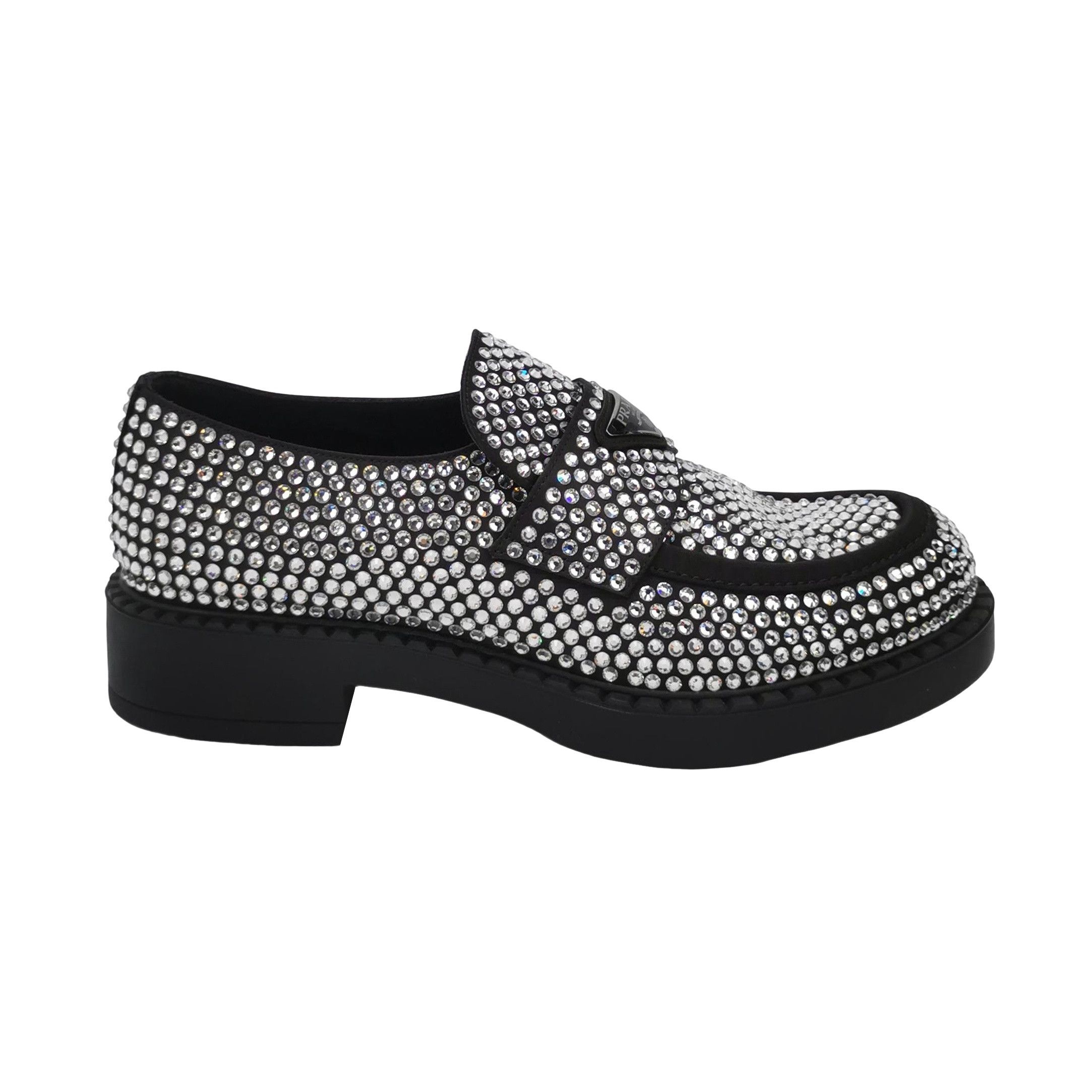 Prada Prada Crystal Embellished Satin Loafers 41.5 Size US 11.5 / IT 41.5 - 1 Thumbnail