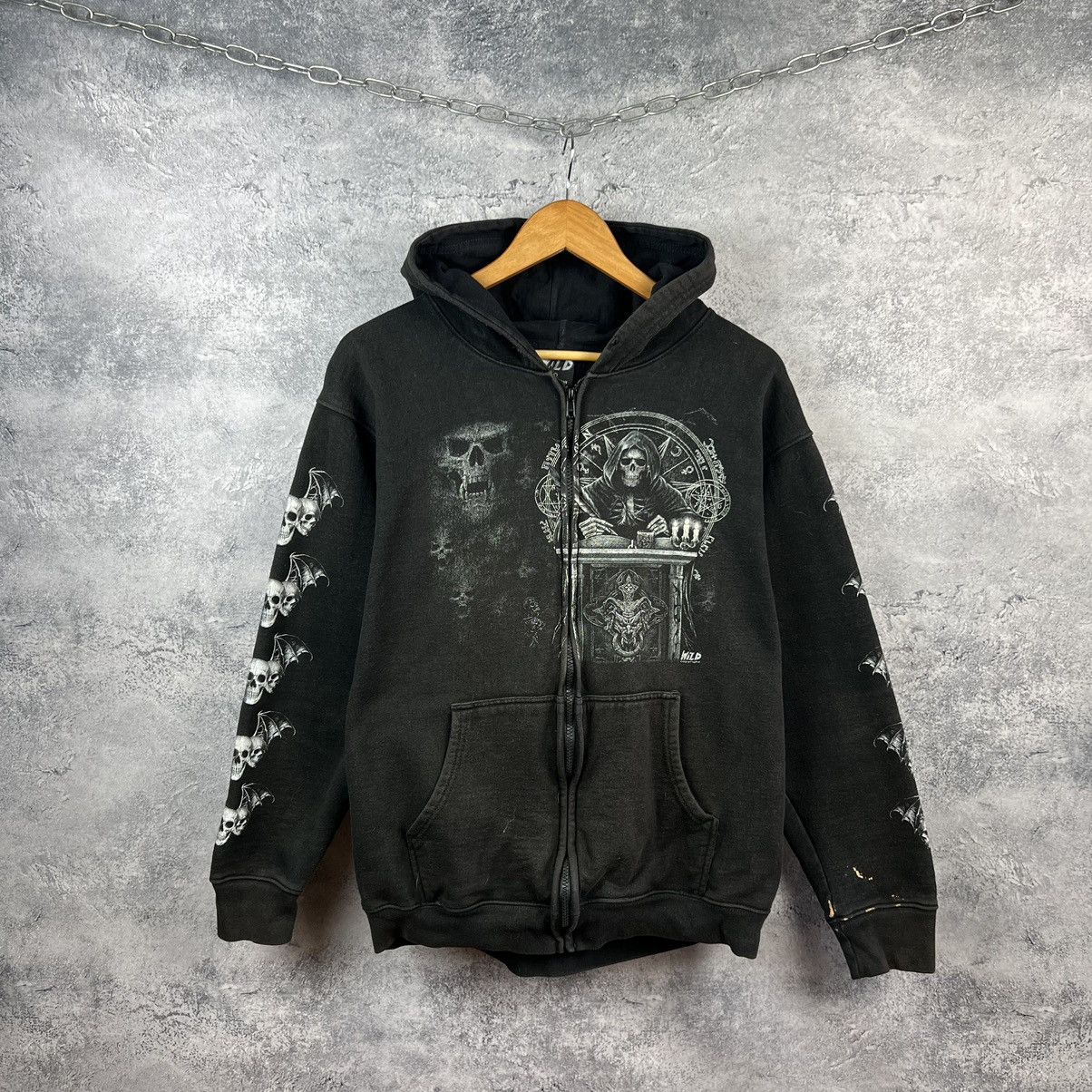 Skulls Vintage Zip Hoodie