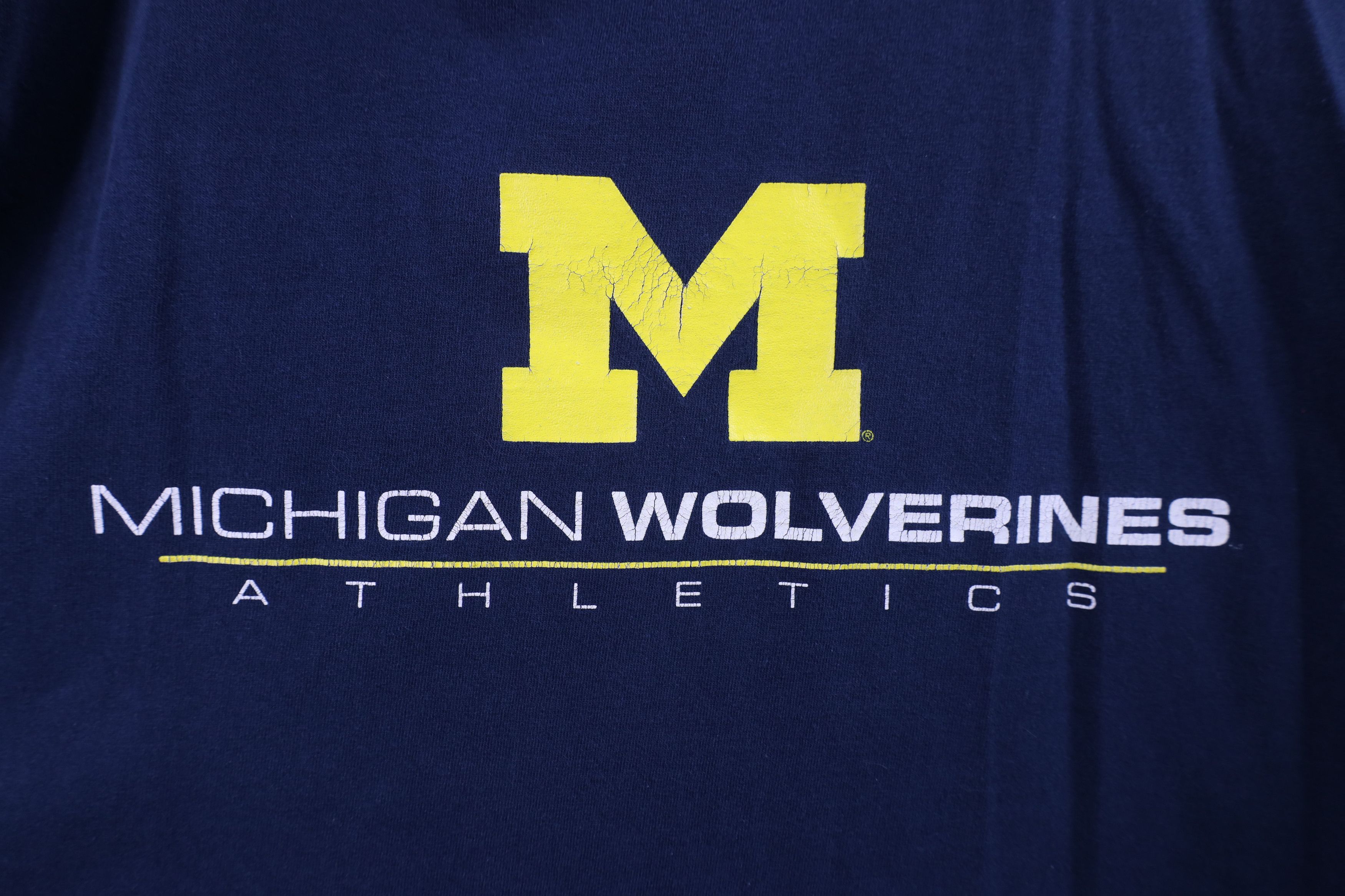 Vintage Vintage 90s University of Michigan Long Sleeve T-Shirt Size US XL / EU 56 / 4 - 5 Thumbnail