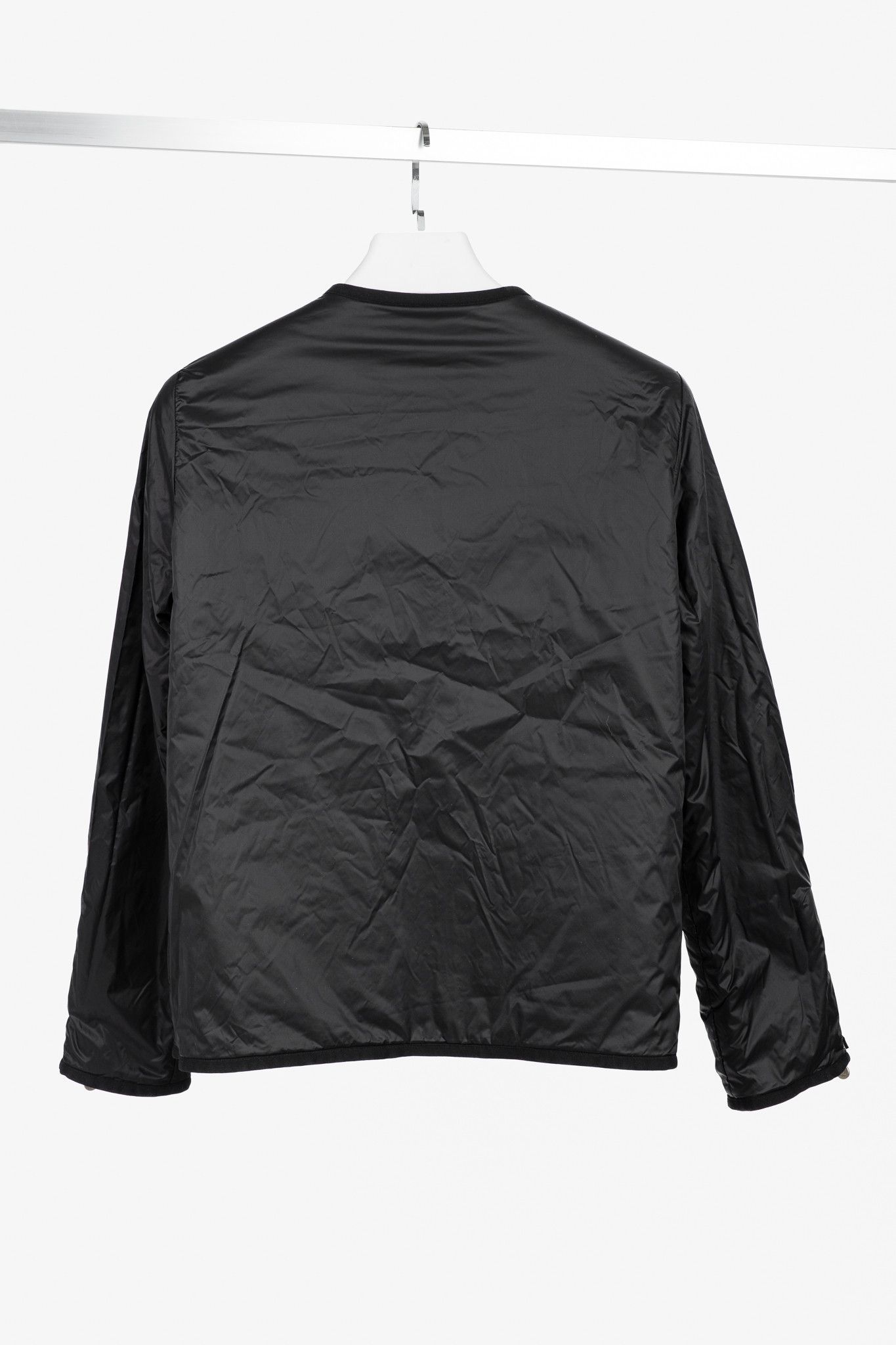 Chanel Chanel Reversible Grey Tweed-Printed & Black Nylon Jacket Size L / US 10 / IT 46 - 4 Thumbnail