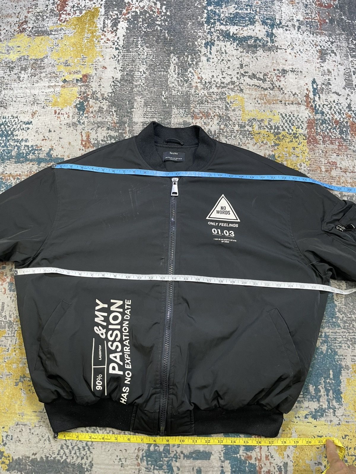 Bershka Bershka Baggy Black Bomber Jackets Size US M / EU 48-50 / 2 - 9 Thumbnail
