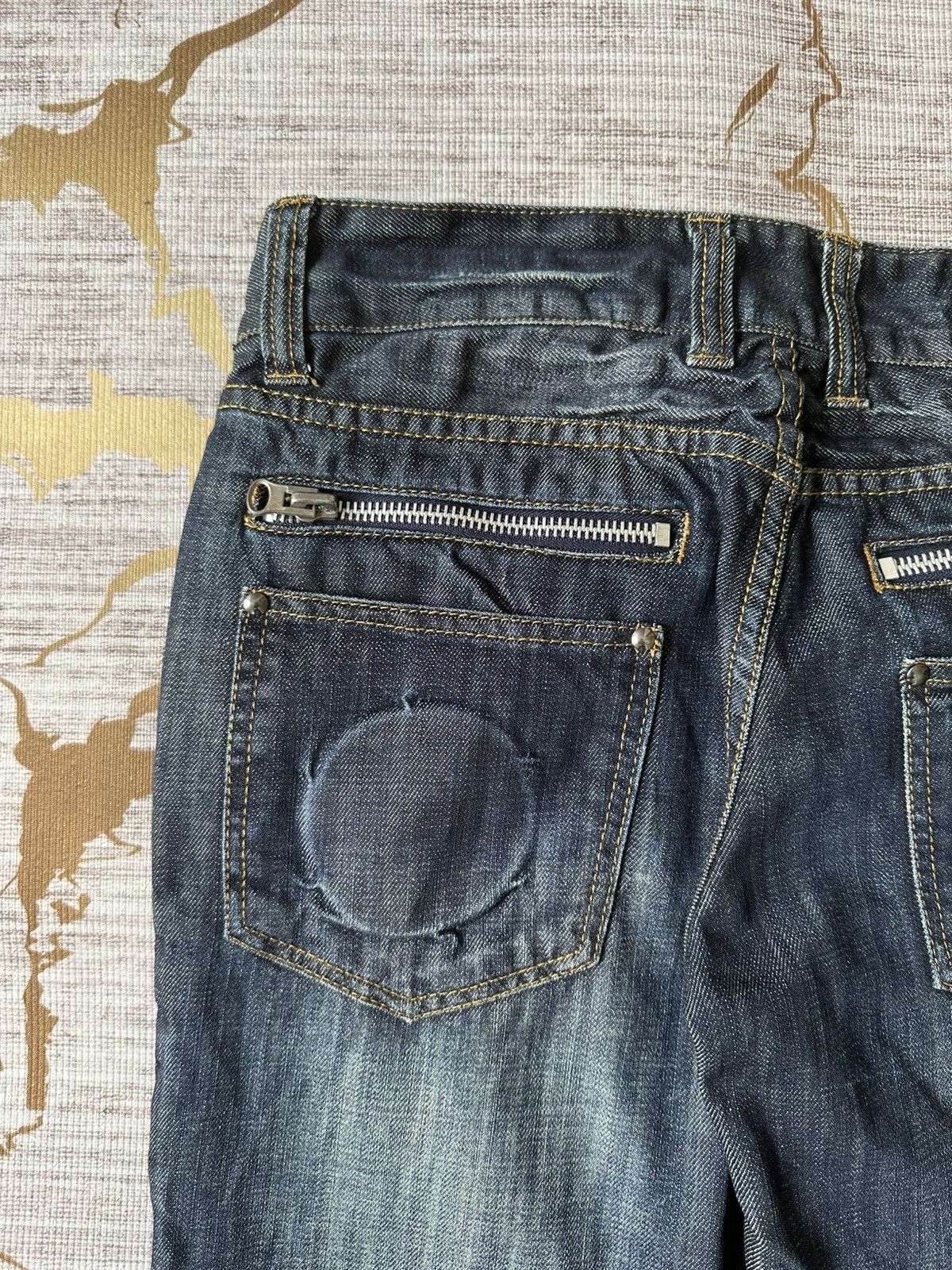 semanticdesign Semantics Design Multi Zipper Distressed Denim Size US 31 - 17 Thumbnail
