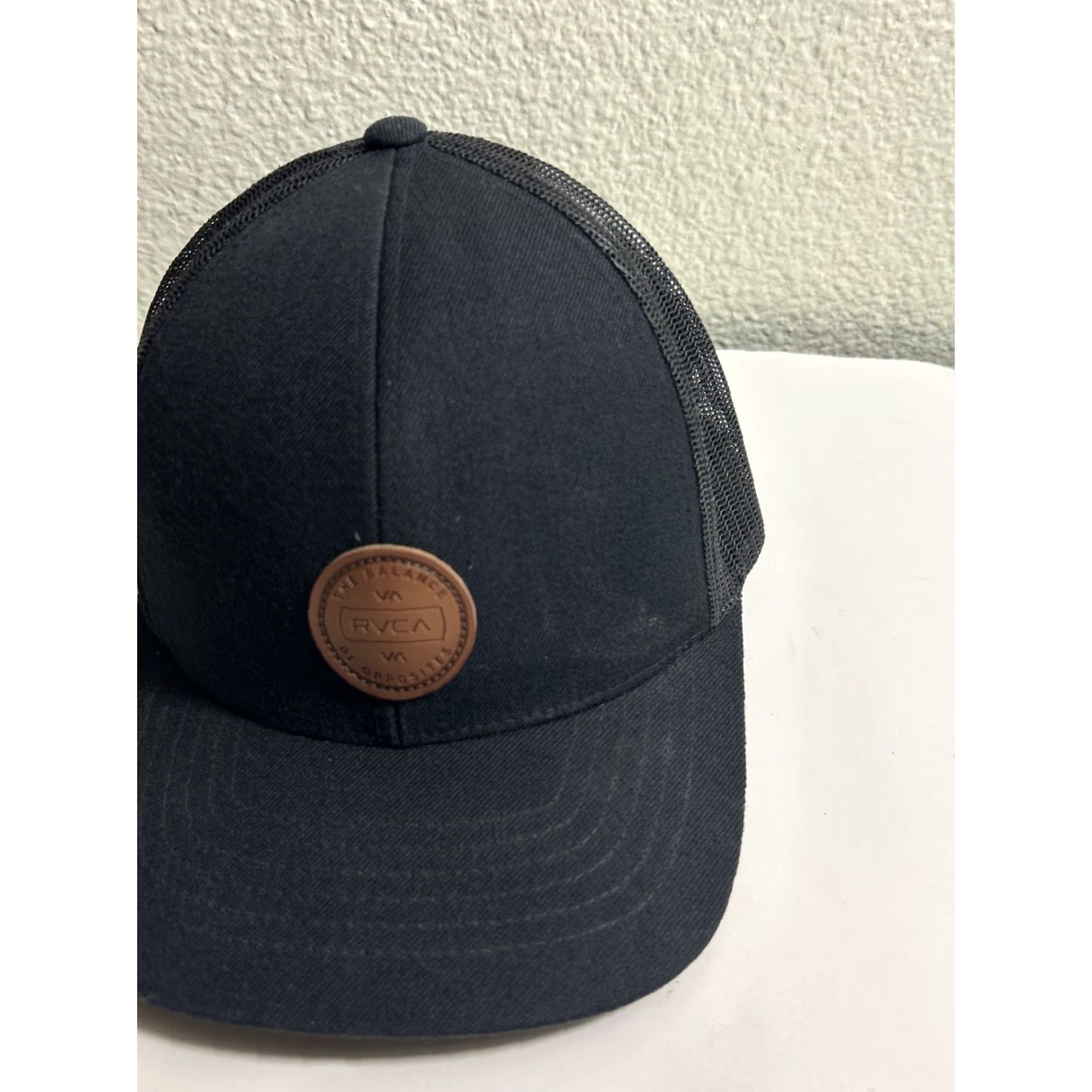 RVCA RVCA The Balance of Opposite Black Snapback Hat Men OSFM Adjustable Brown Logo Size ONE SIZE - 3 Thumbnail