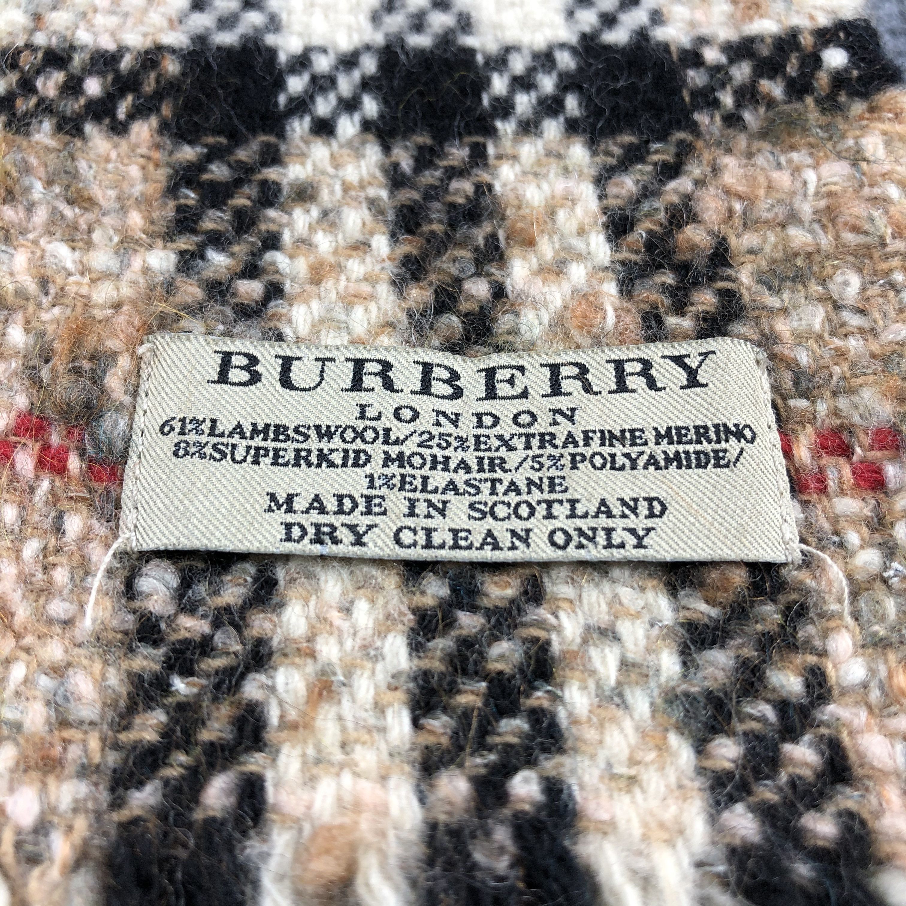 Burberry Burberry Nova Check Tanned Wool Scarf Muffler V756 Size ONE SIZE - 4 Thumbnail
