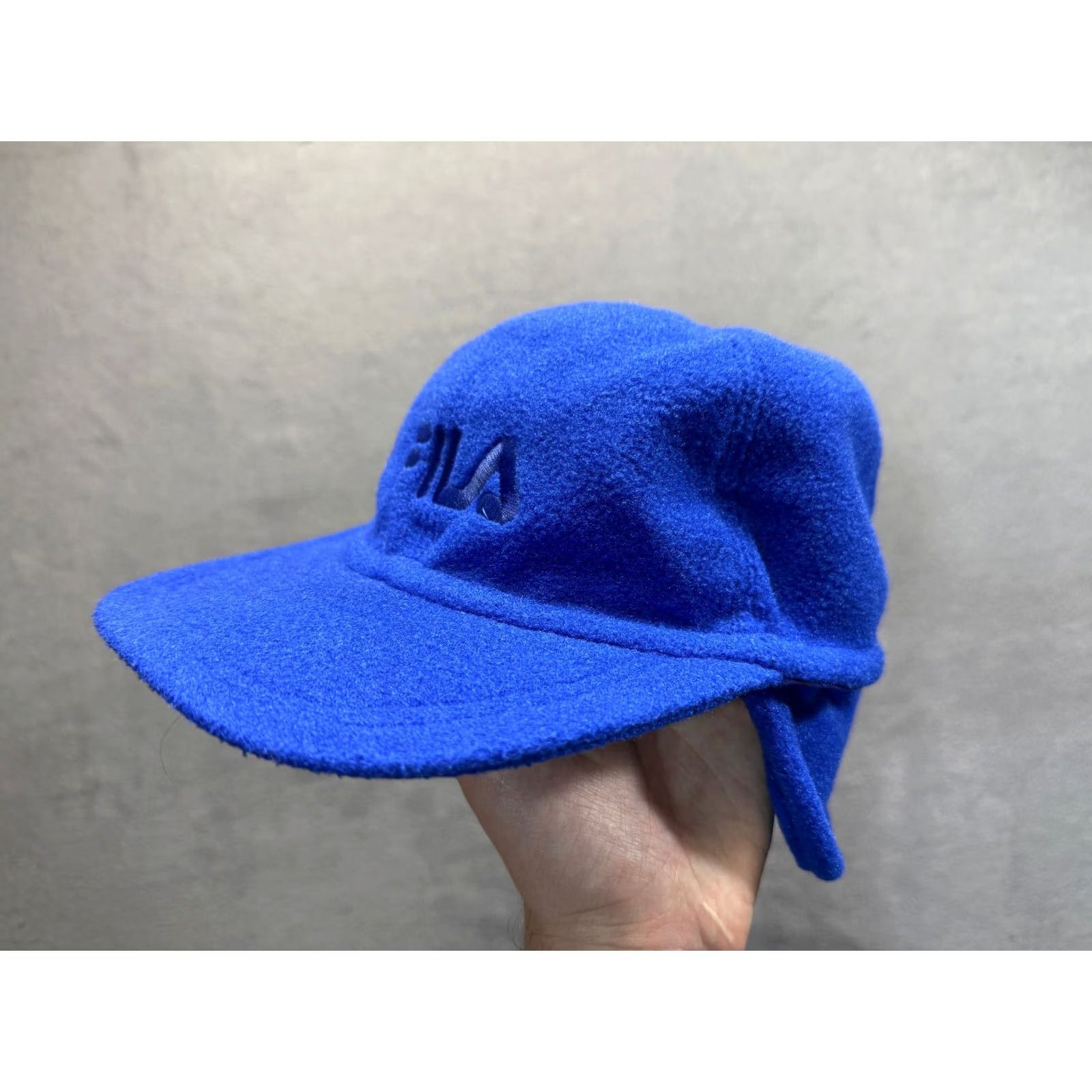 Fila vintage FILA Fleece blue cap hat L 58cm Men Baseball Cap 58cm blue FILA cap Mens Cap Size US L / EU 52-54 / 3 - 6 Thumbnail