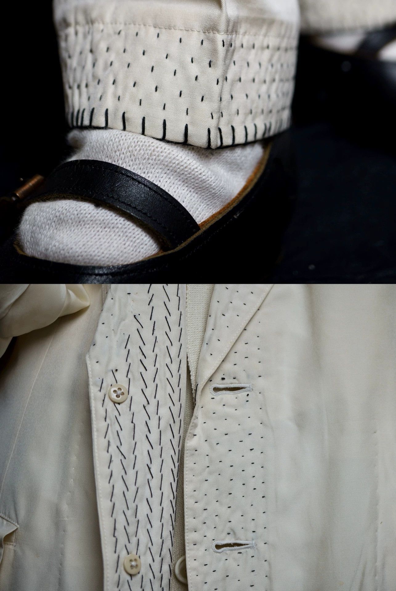 Yohji Yamamoto Yohji Yamamoto 1995ss Bukowski Sashiko Silk Suit (M-L) Size US M / EU 48-50 / 2 - 2 Thumbnail
