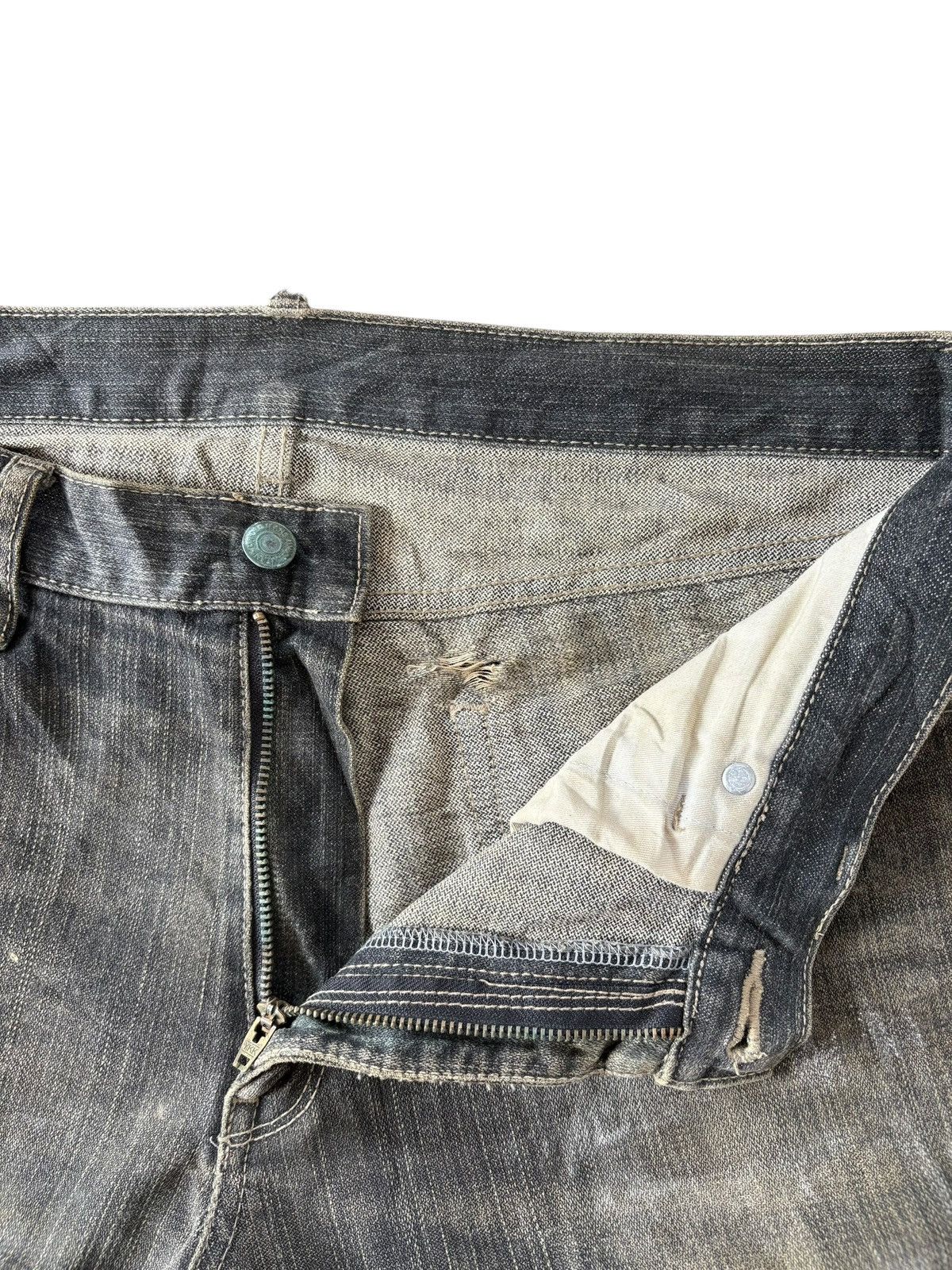 Uniqlo Vintage Japanese Uniqlo Mud Wash Distress Loose Jeans Size US 36 / EU 52 - 5 Thumbnail