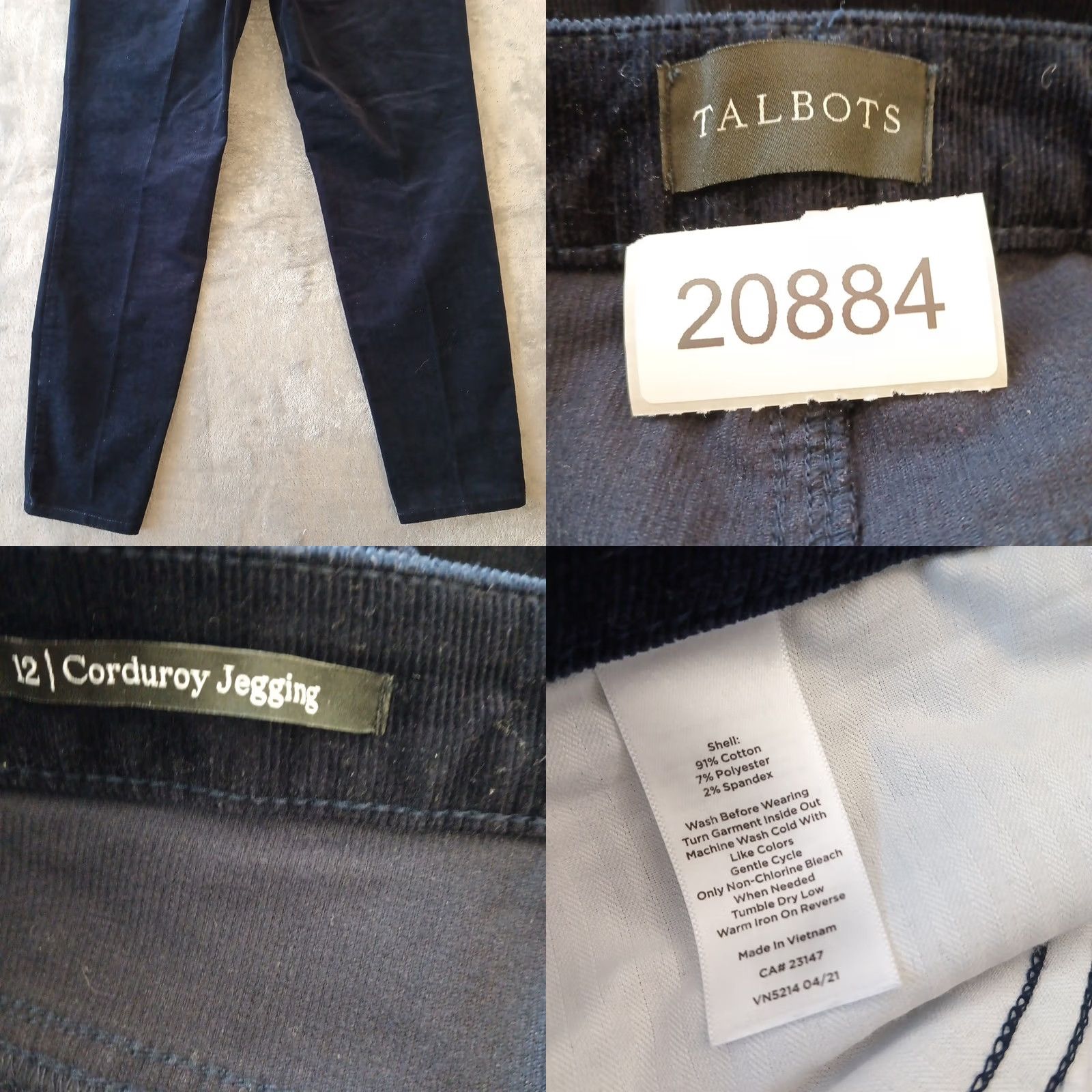 Talbots Talbots Corduroy Jegging Pants Womens Size 12 Blue High Rise Size 34" / US 12 / IT 48 - 8 Thumbnail