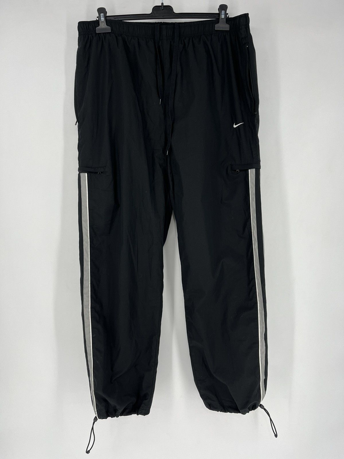 Nike × Vintage Nike Track Vintage Pants Nylon Drill Y 2 K Swoosh Joggers Size US 40 / EU 56 - 1 Thumbnail