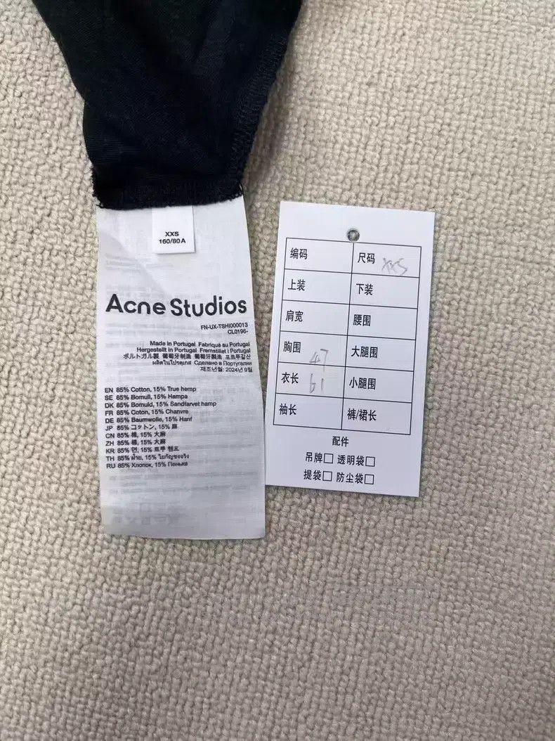 Acne Studios Acne Studios 1996 Series Letter Printed Crewneck Short Sle Size US XXS / EU 40 - 4 Thumbnail