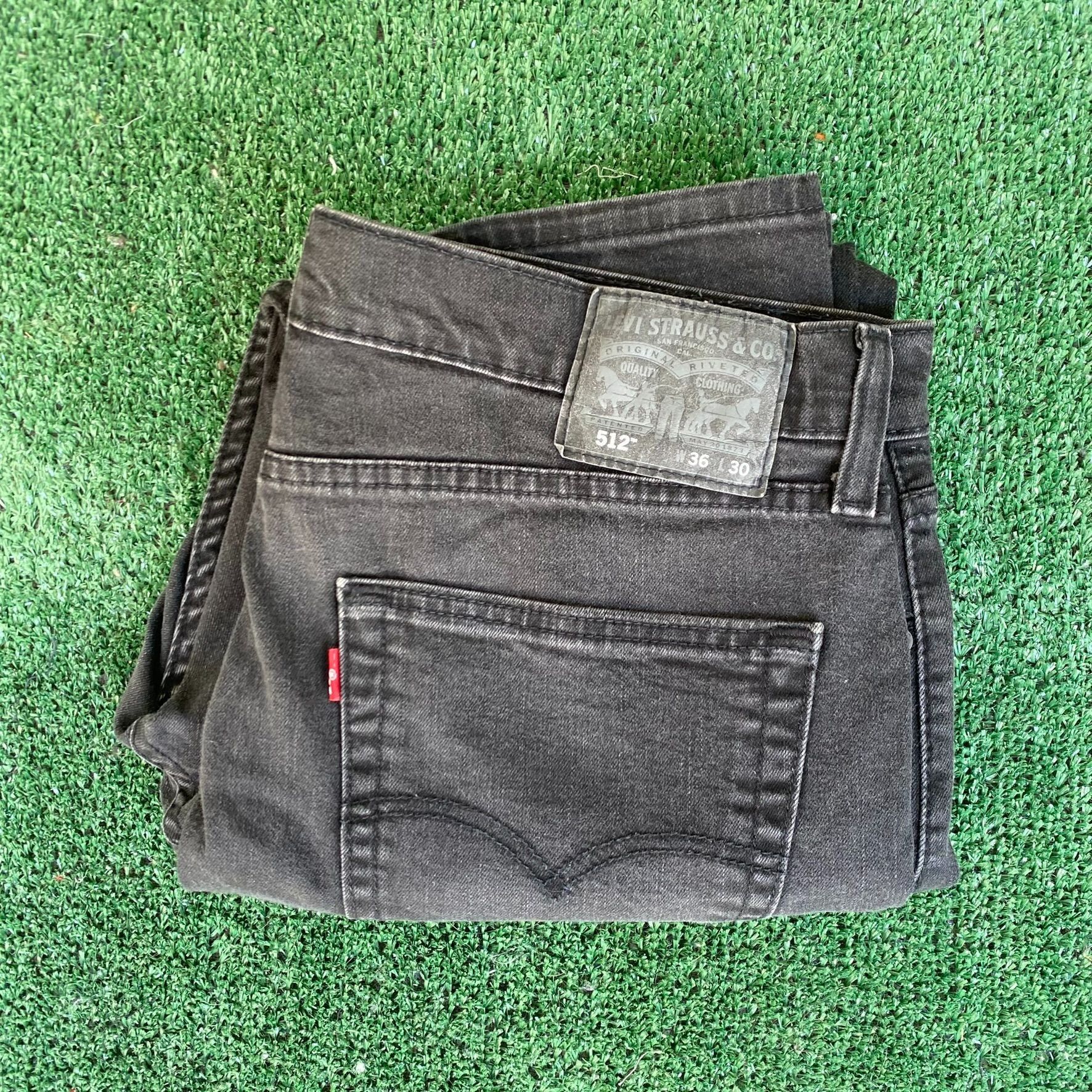 Levi's Vintage Y2K Levi's 512 Jeans Black Slim Taper Pants Size US 36 / EU 52 - 1 Thumbnail