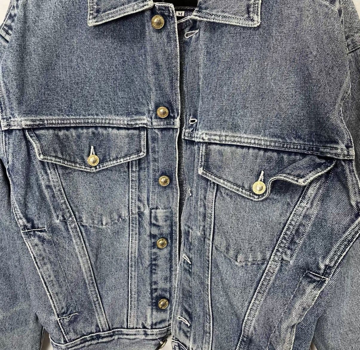 Versace Jeans Couture Versace Jeans Couture Gold-Tone Button Denim Jacket J29 Size US M / EU 48-50 / 2 - 5 Thumbnail