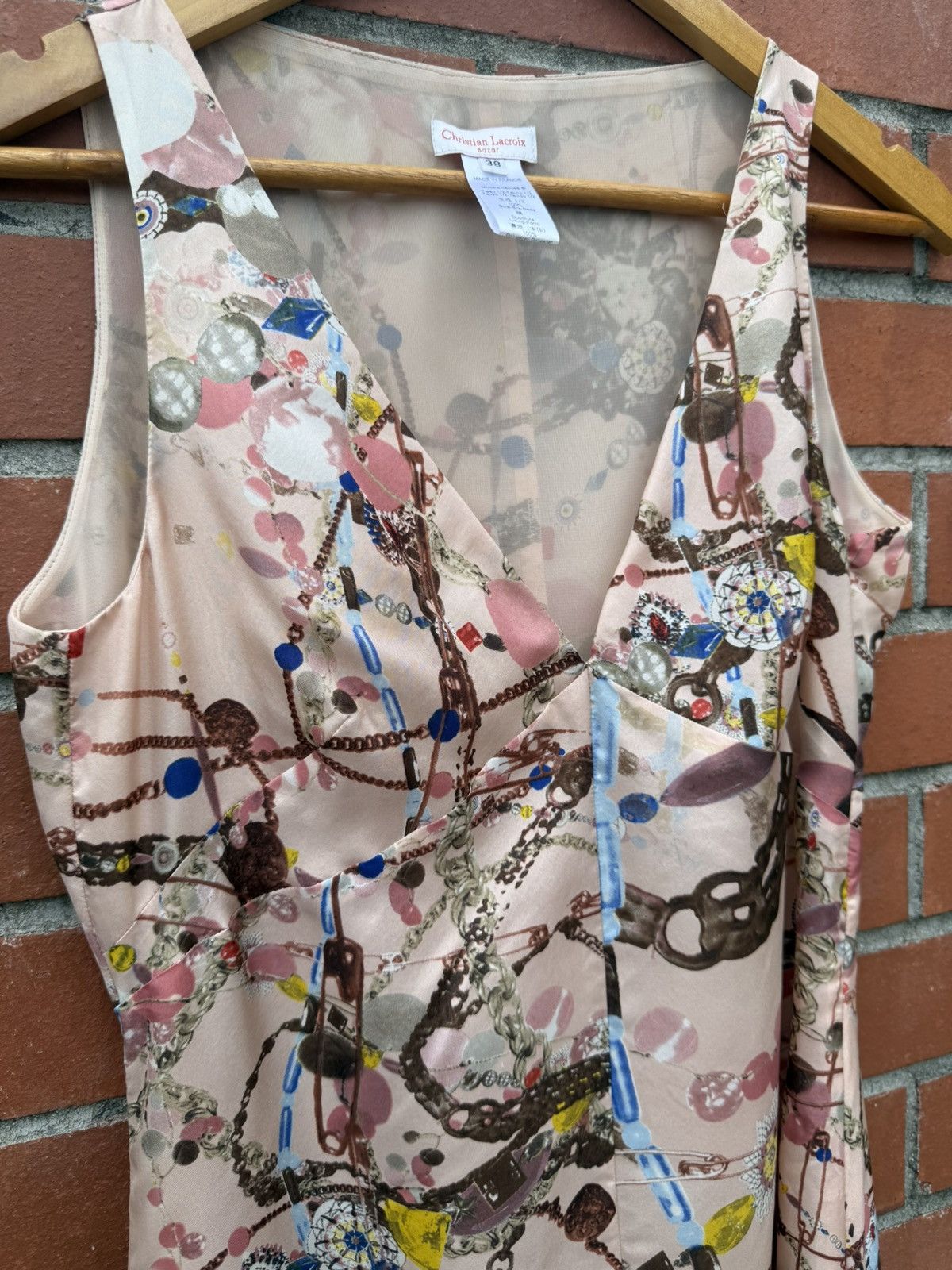 Christian Lacroix Vintage 90's Christian Lacroix Bazar Archival 100% Silk Size S / US 4 / IT 40 - 8 Thumbnail