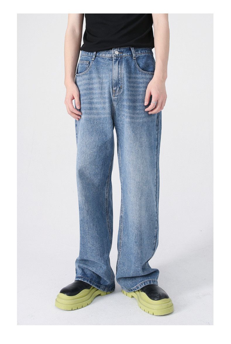 Japanese Brand × Jean Japanese loose elastic waist straight casual jeans Size US 32 / EU 48 - 1 Thumbnail