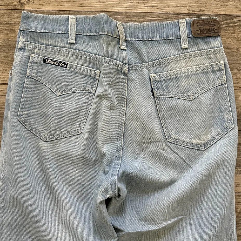 Levi's Vintage 70s Levi's Movin On Blue Tab Denim Jeans Size 32x20 Size US 32 / EU 48 - 2 Thumbnail